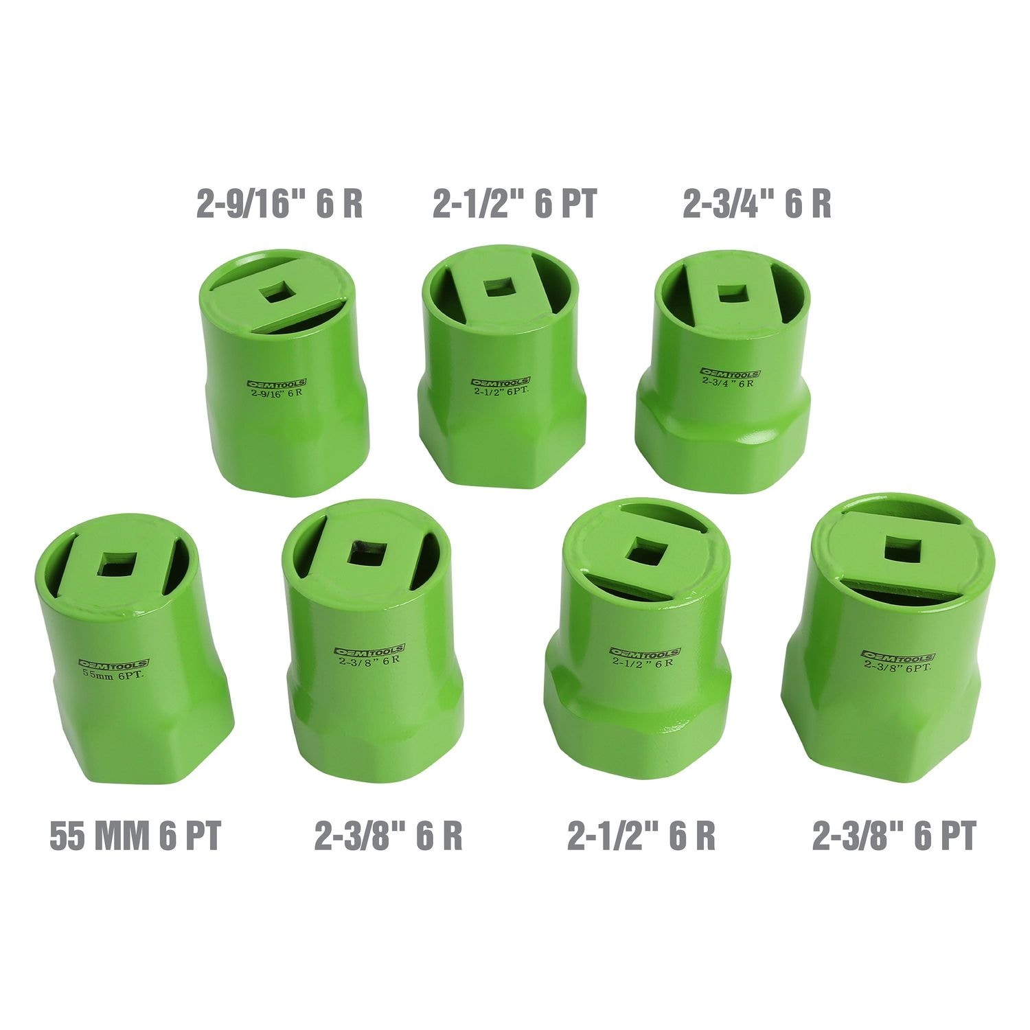Powerbuilt 7-Piece Wheel Bearing Locknut Socket Set - Remover Tool Kit With Storage Case For Dodge, Ford, Toyota Trucks & SUVs