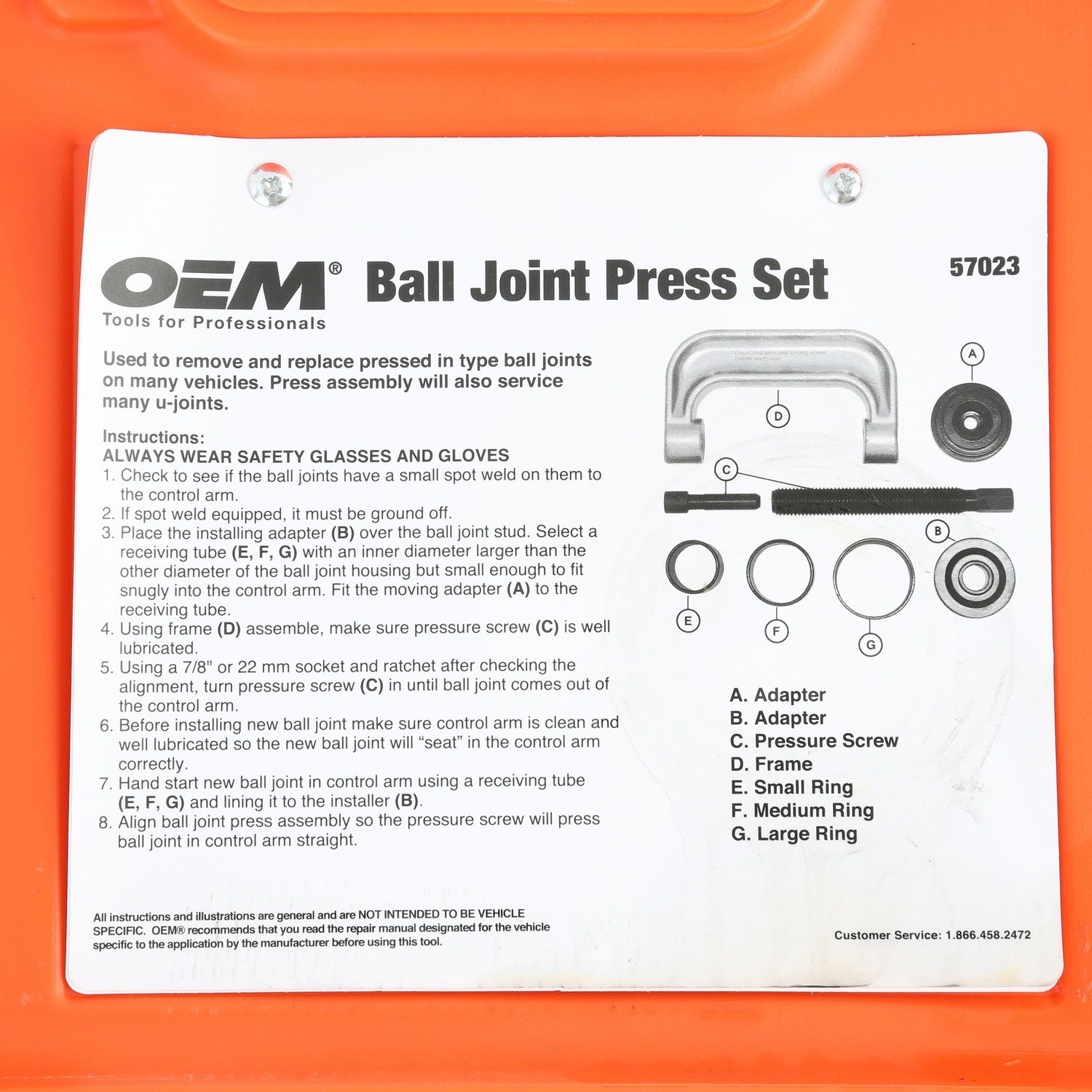 OEMTOOLS Ball and U joint press set