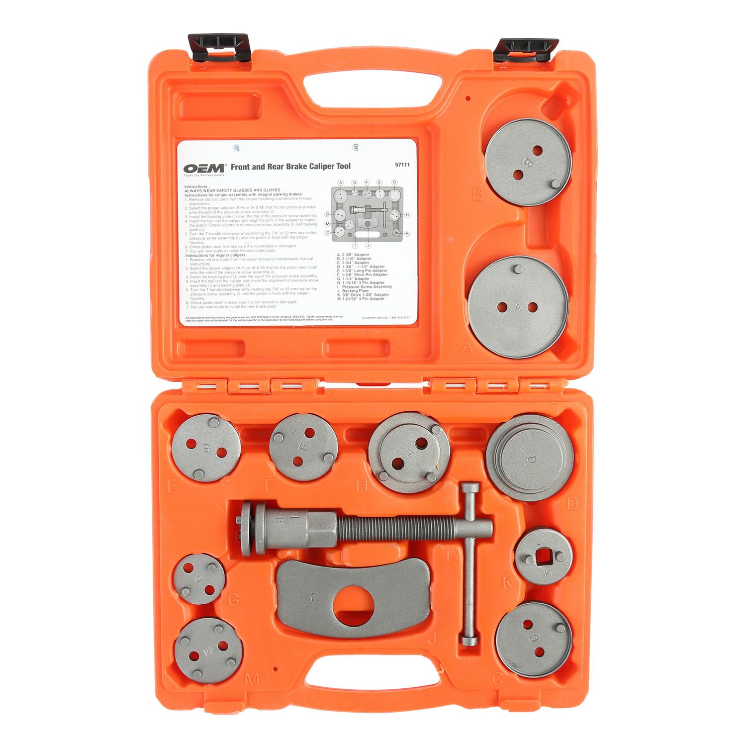 OEMTOOLS Front and Rear Disc Brake Pad Spreader Set