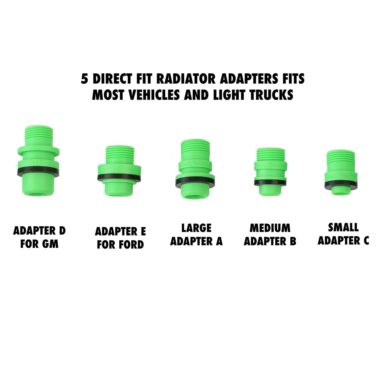 OEMTOOLS Translucent No Spill Coolant Filling Funnel 15 Piece Set