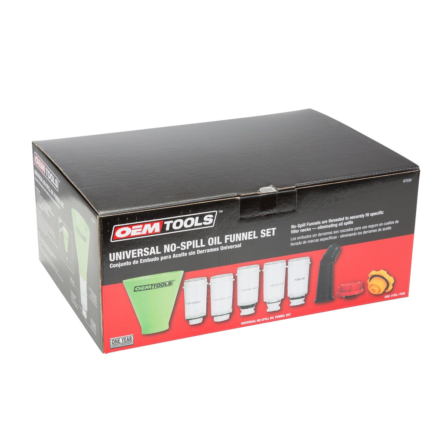 OEMTOOLS Universal Oil Funnel 8 Attachment Set