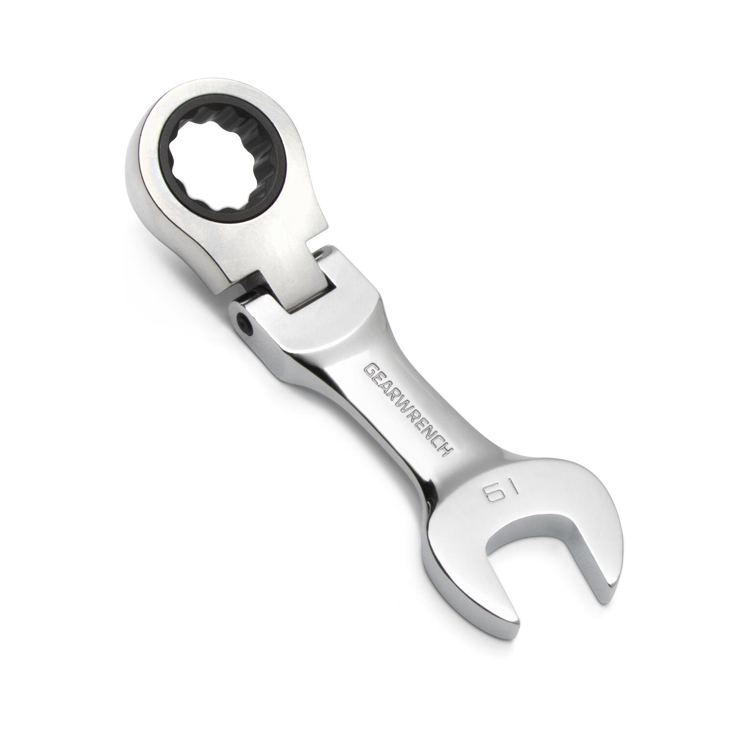 GEARWRENCH 16 mm 90-Tooth 12 Point Stubby Ratcheting Combination Wrench