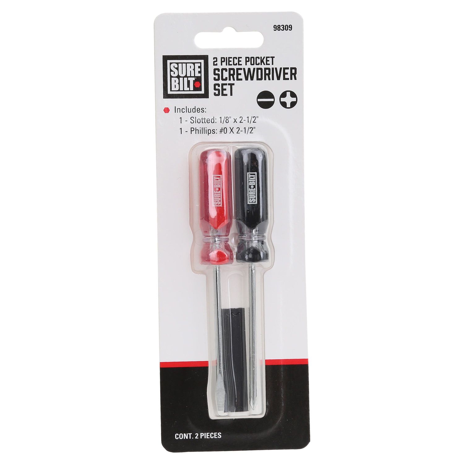 Great Neck Surebilt Pocket Screwdriver Set 2 Piece