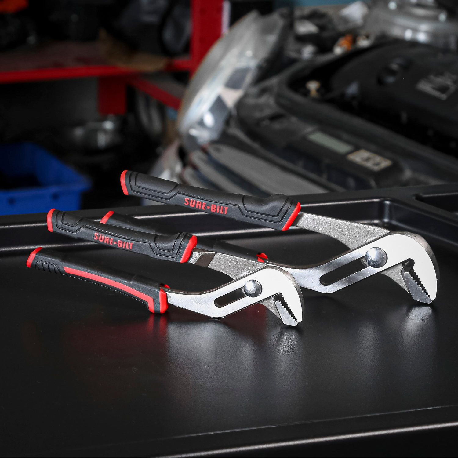SureBilt 8in and 10in Groove Joint Pliers Set