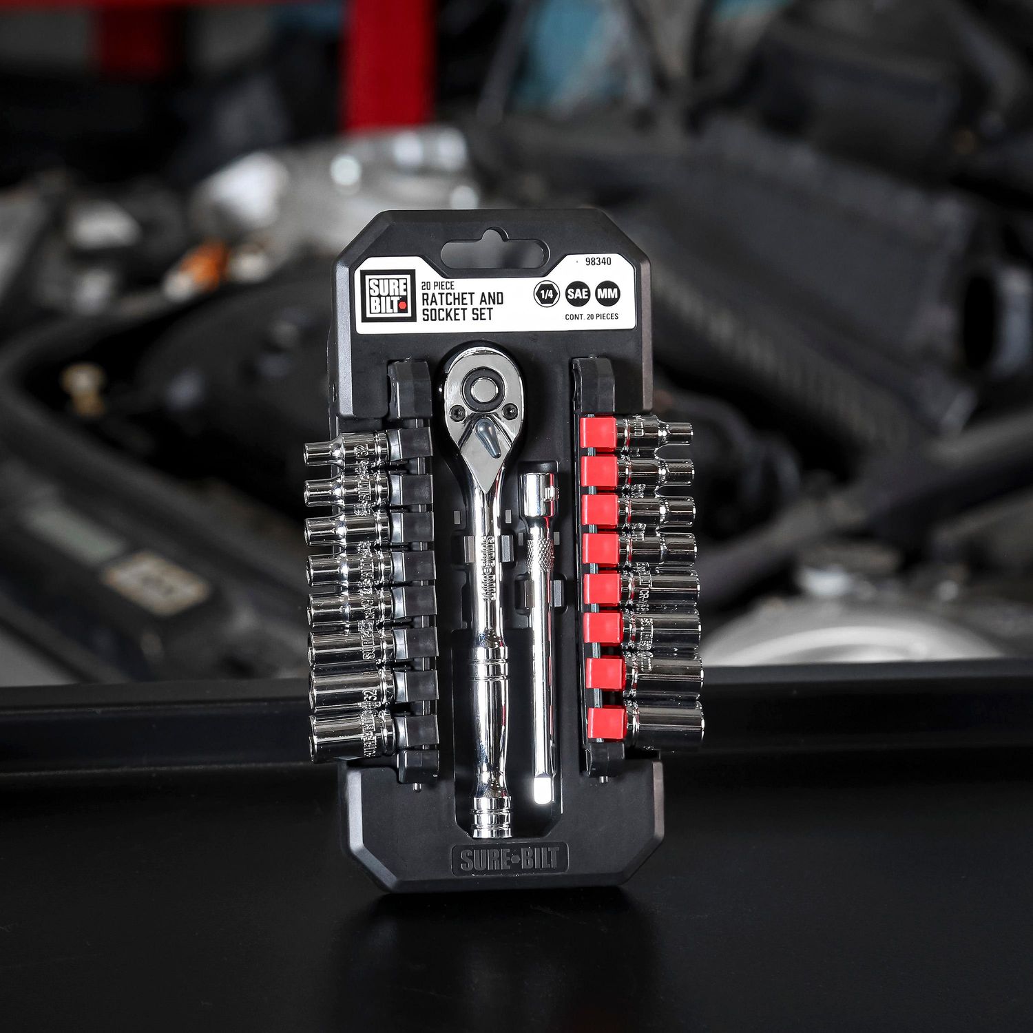 セレクトI SureBilt 1/4in Drive Ratchet and Socket Set 20 Piece