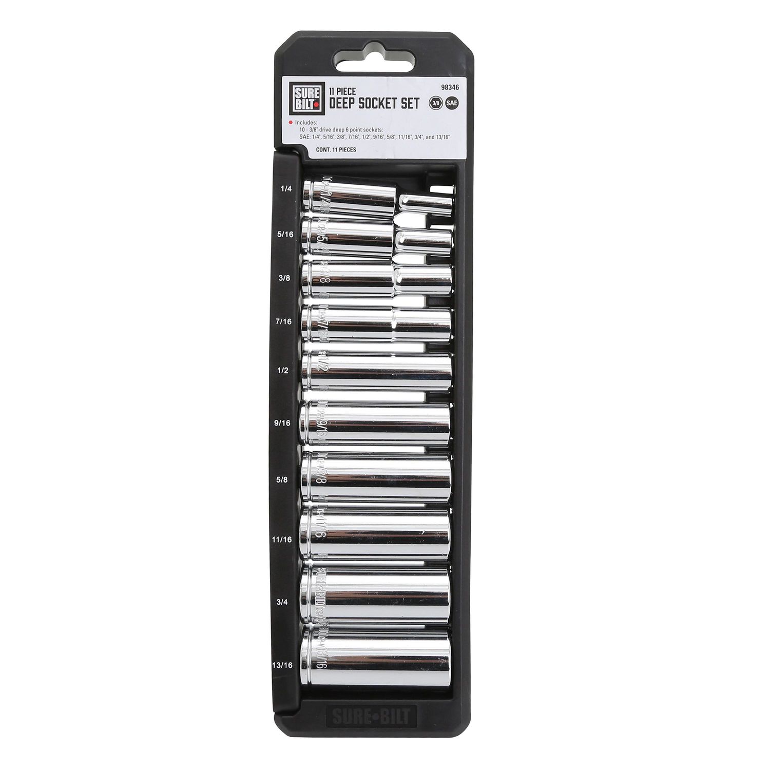さもセット SureBilt 3/8in Drive Deep Socket Set SAE 11 Piece