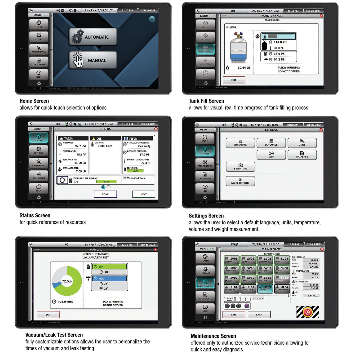 Mastercool Arctic Commander1100 Semi-Automatic R134a R/R/R Machine