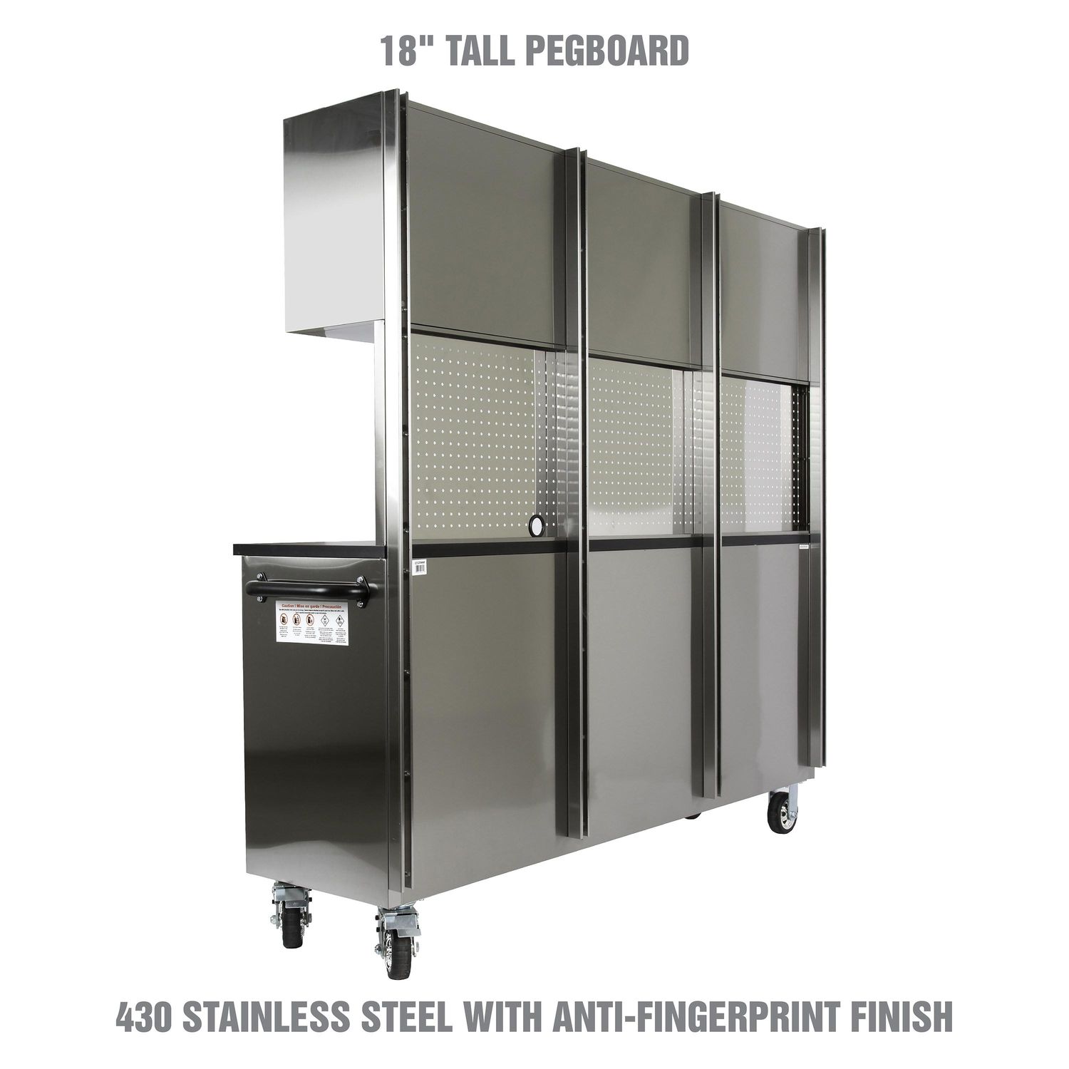OEMTOOLS 72in 11 Drawer Cabinet Stainless Steel