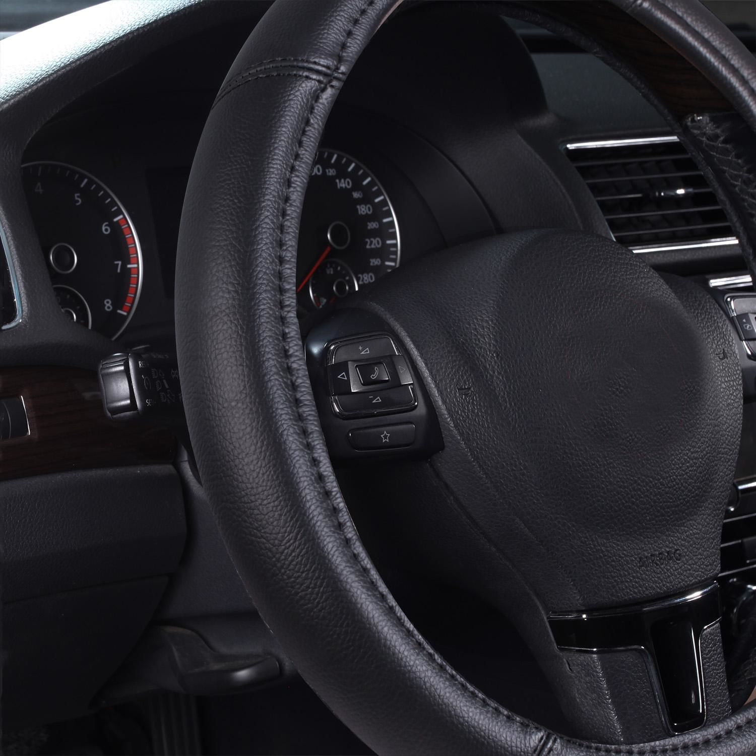 Leather Steering Wheel Cover - For Grip, Comfort, and Style