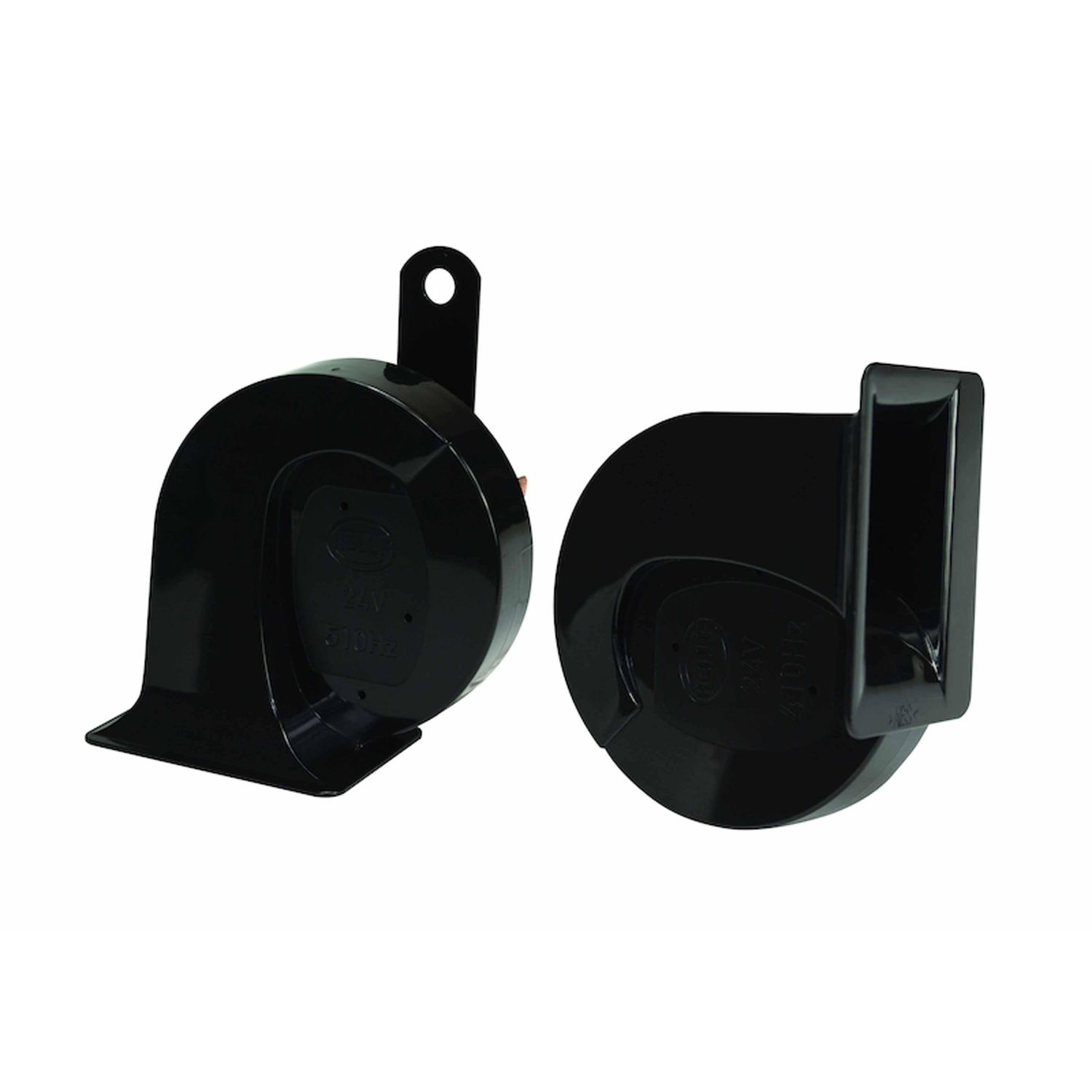 Hella 24 Volt BX Black Trumpet Universal Horn Kit