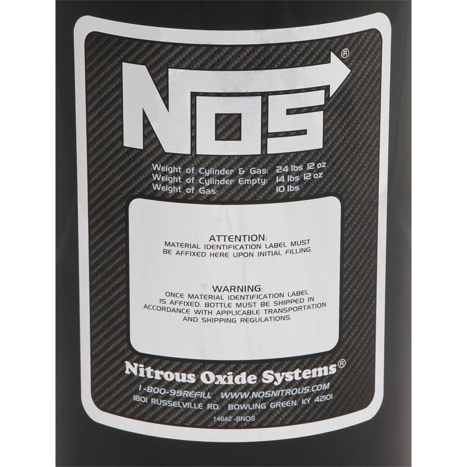 NOS/Nitrous Oxide System Black Finish 21in x 7in Super High