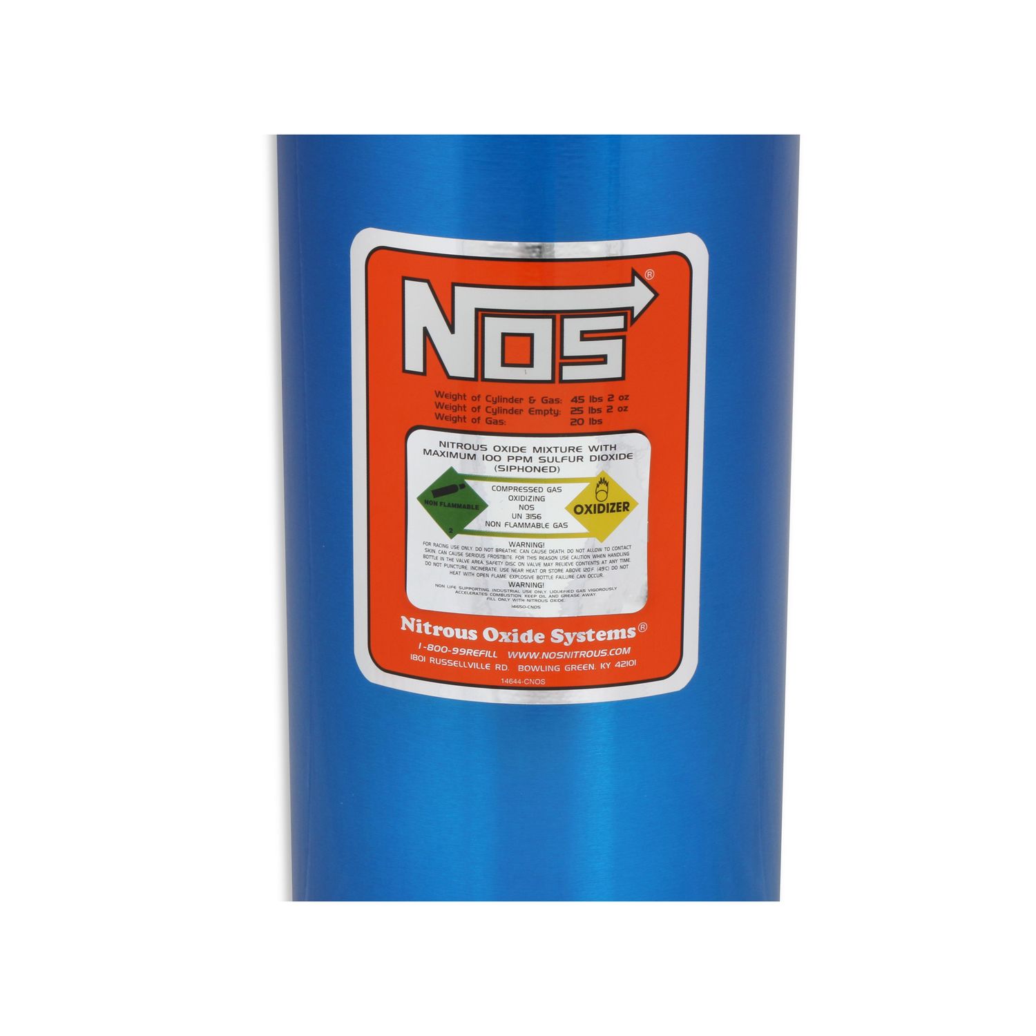 NOS/Nitrous Oxide System Electric Blue Finish 27 1/2in x 8in High Flow ...