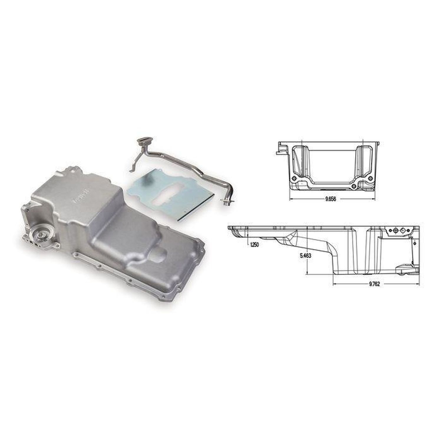Holley 3022 Natural Cast GM LS Oil Pan