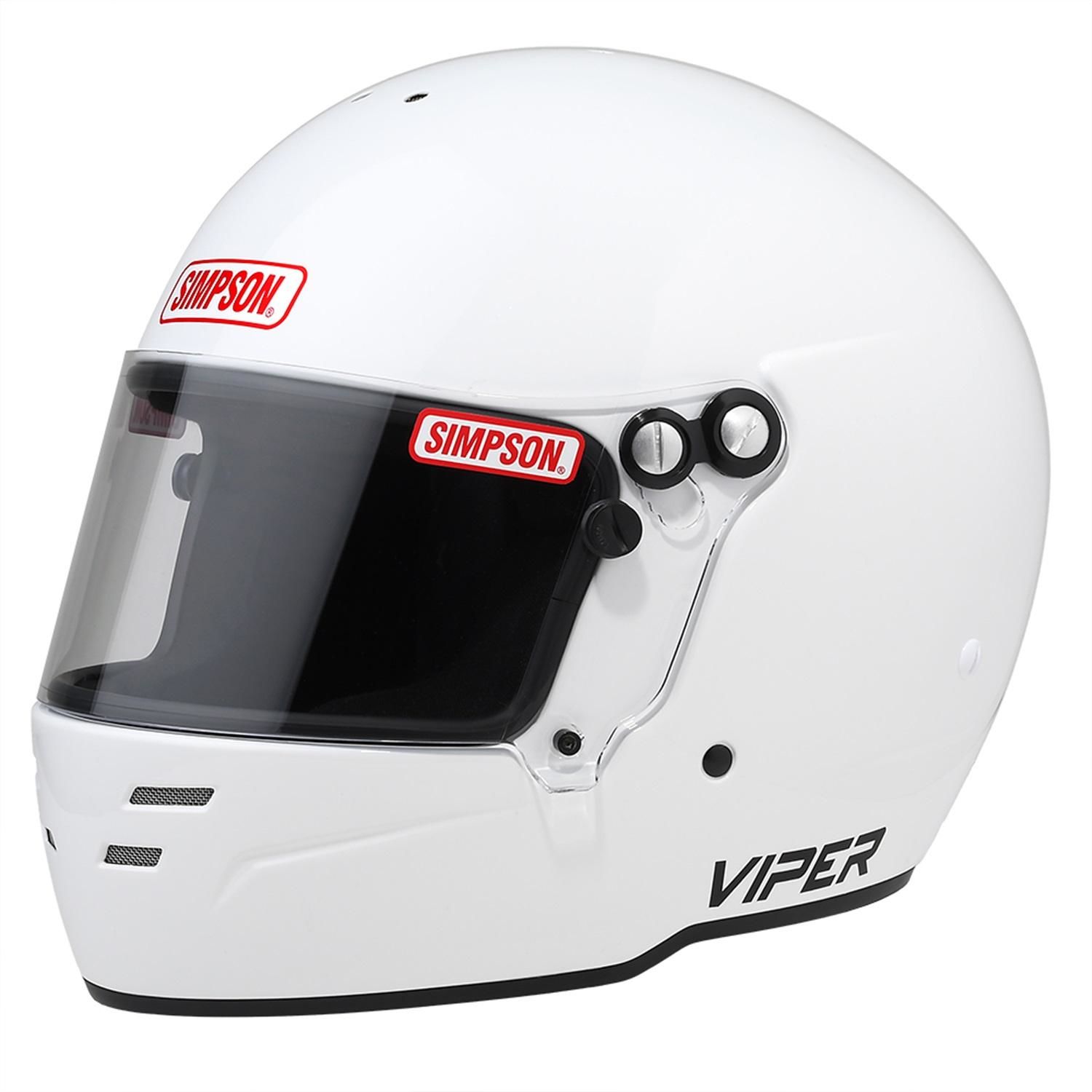 Simpson Safety White, X Small Viper Racing Helmet