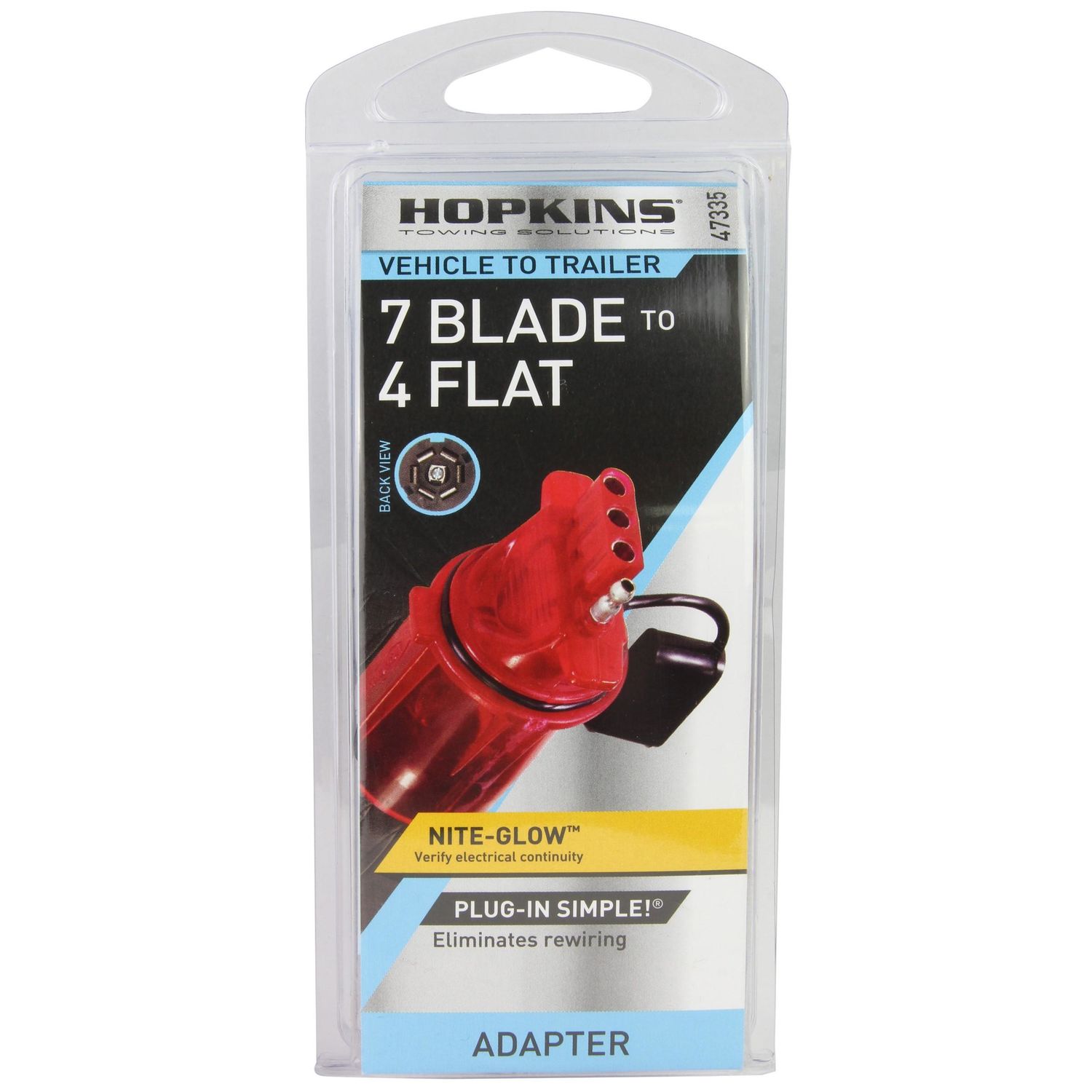 Hopkins Towing Solution Nite-Glow 7 Blade to 4 Flat Adapter