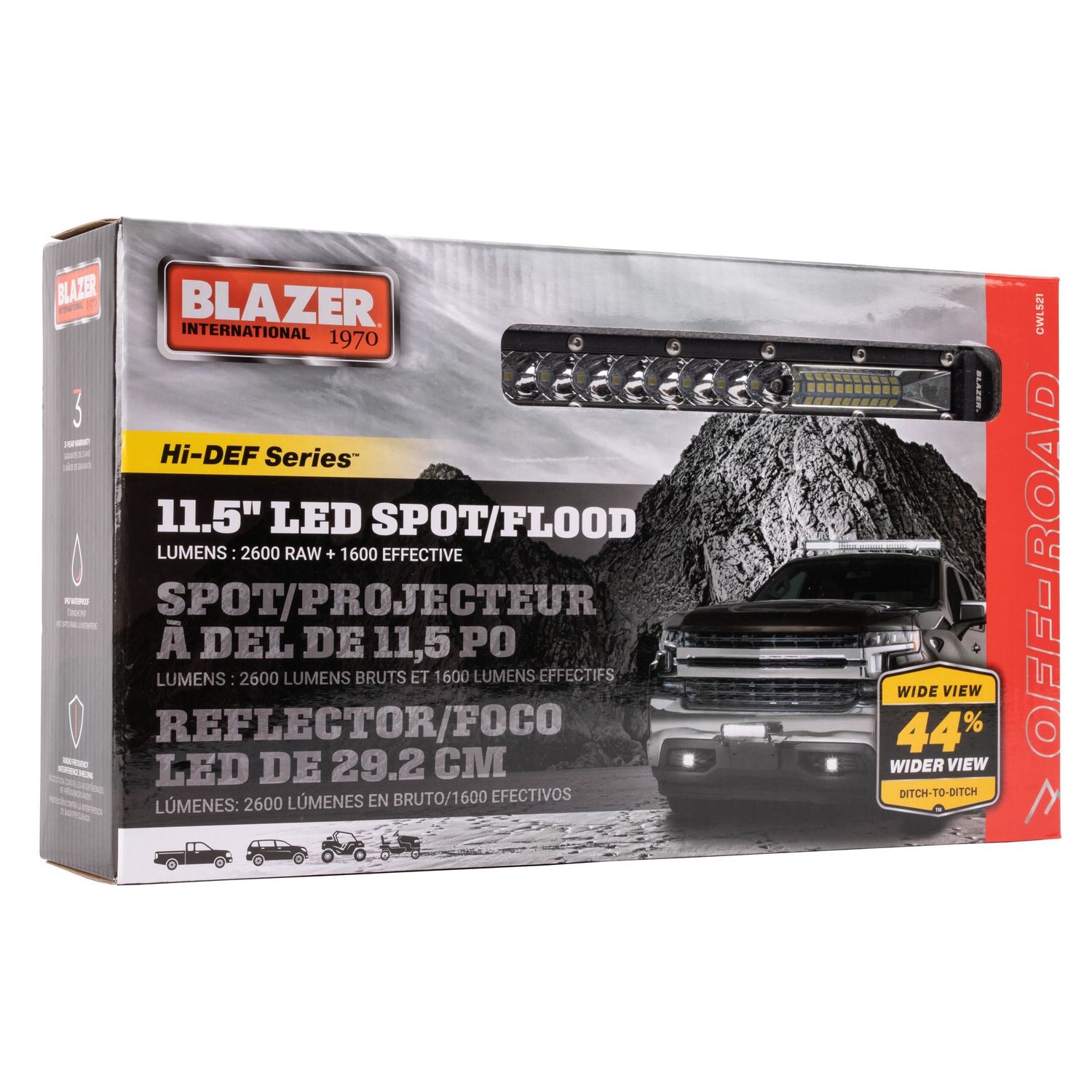 Blazer International 11 1 2in LED Slim Wide View Light Bar