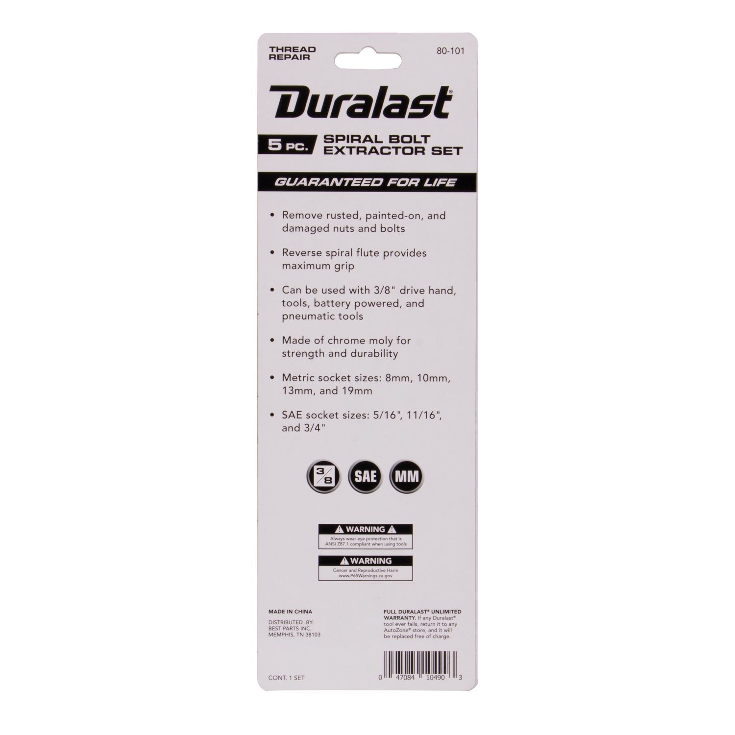 Duralast Extractor Set with Rail 5 Piece