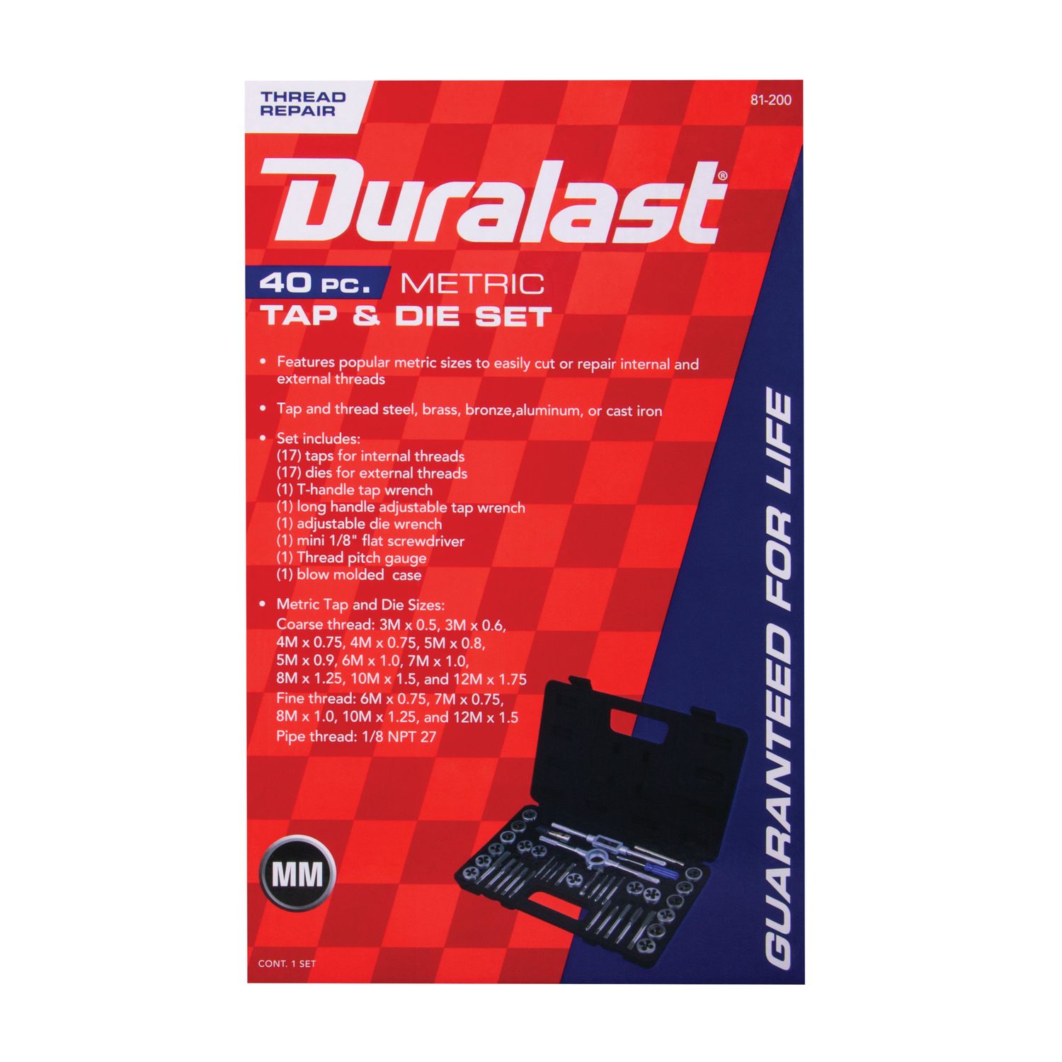 タルタルです！ Duralast Metric Tap and Die Set 40 Piece