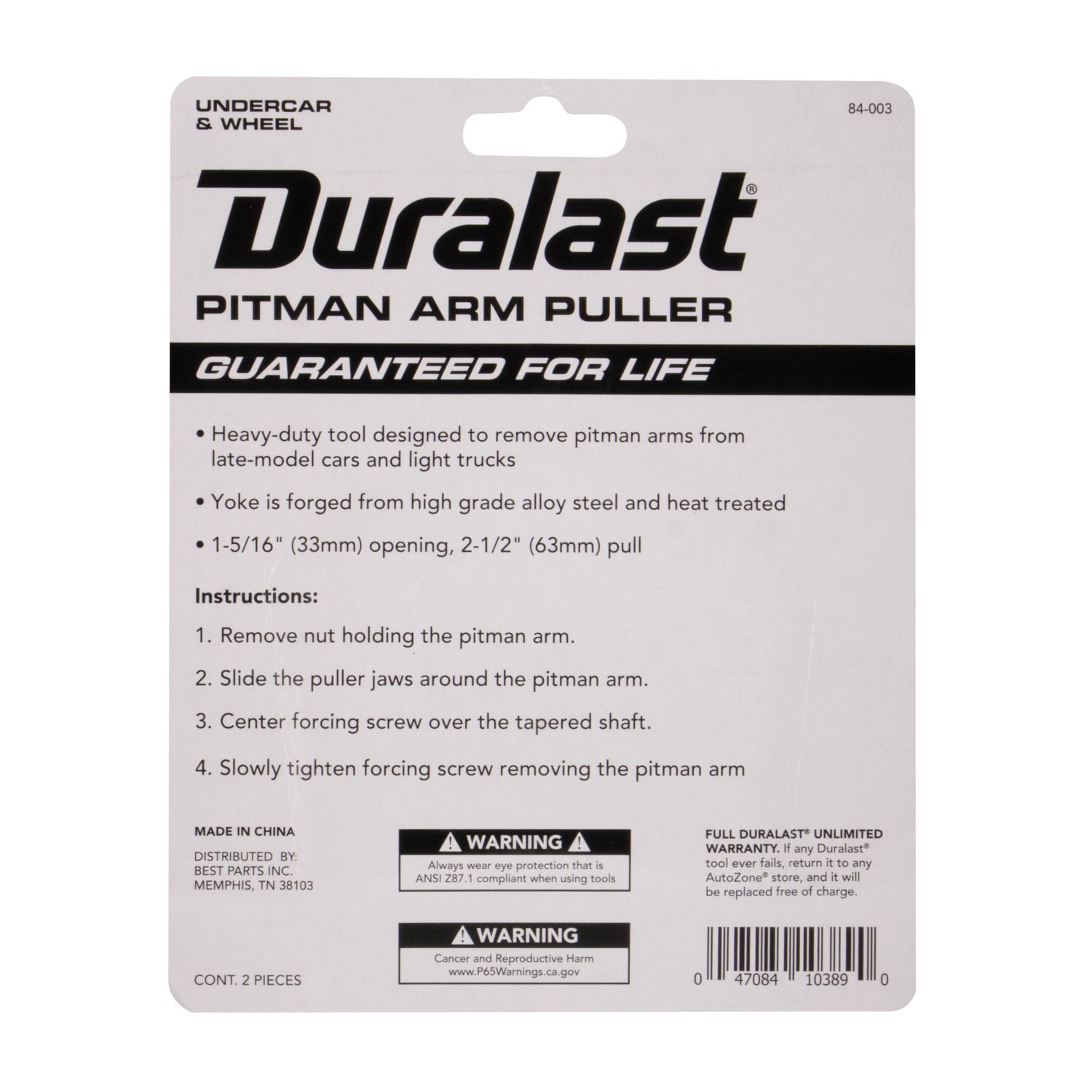 Duralast Pitman Arm Puller