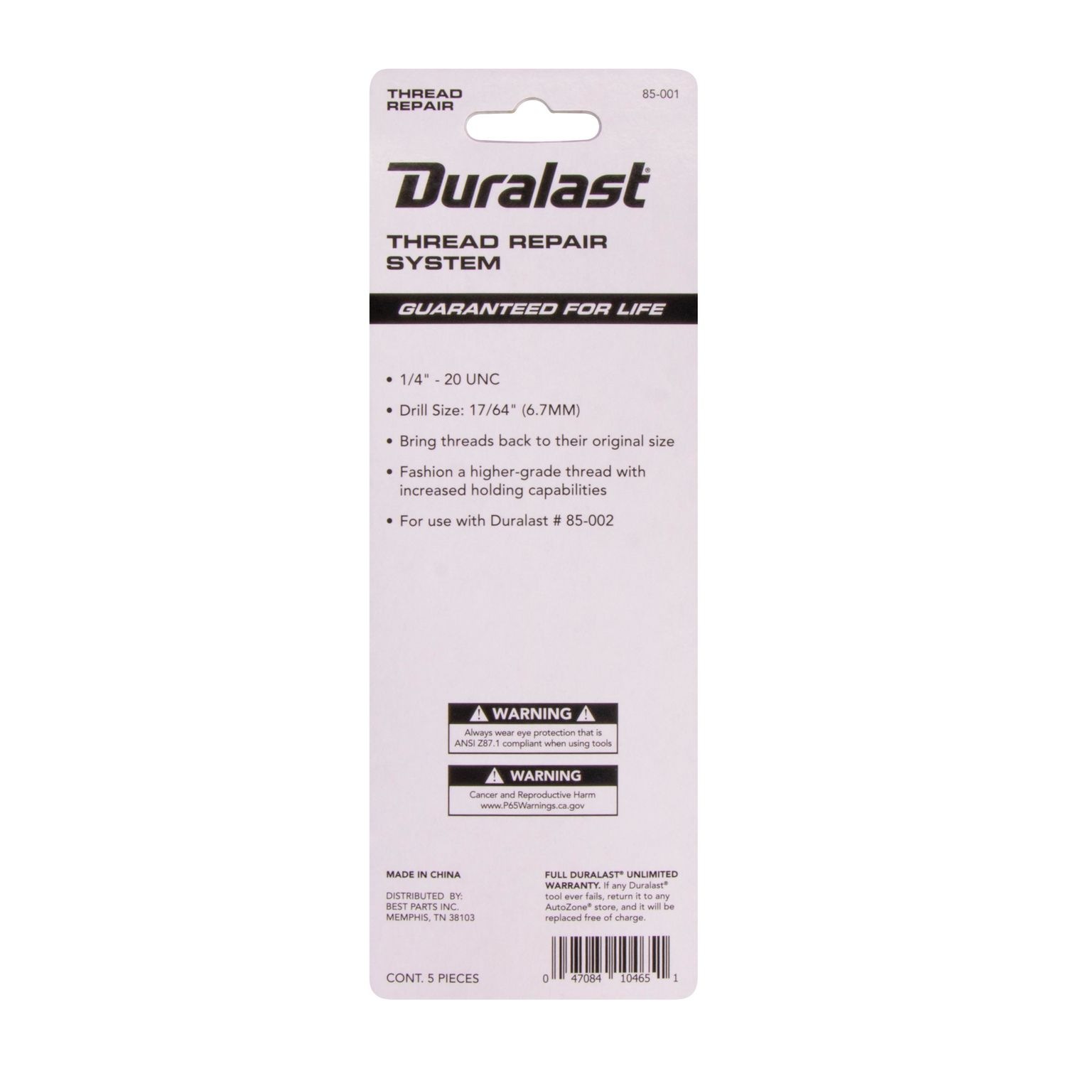 Duralast 1/4 - 20 Thread Repair