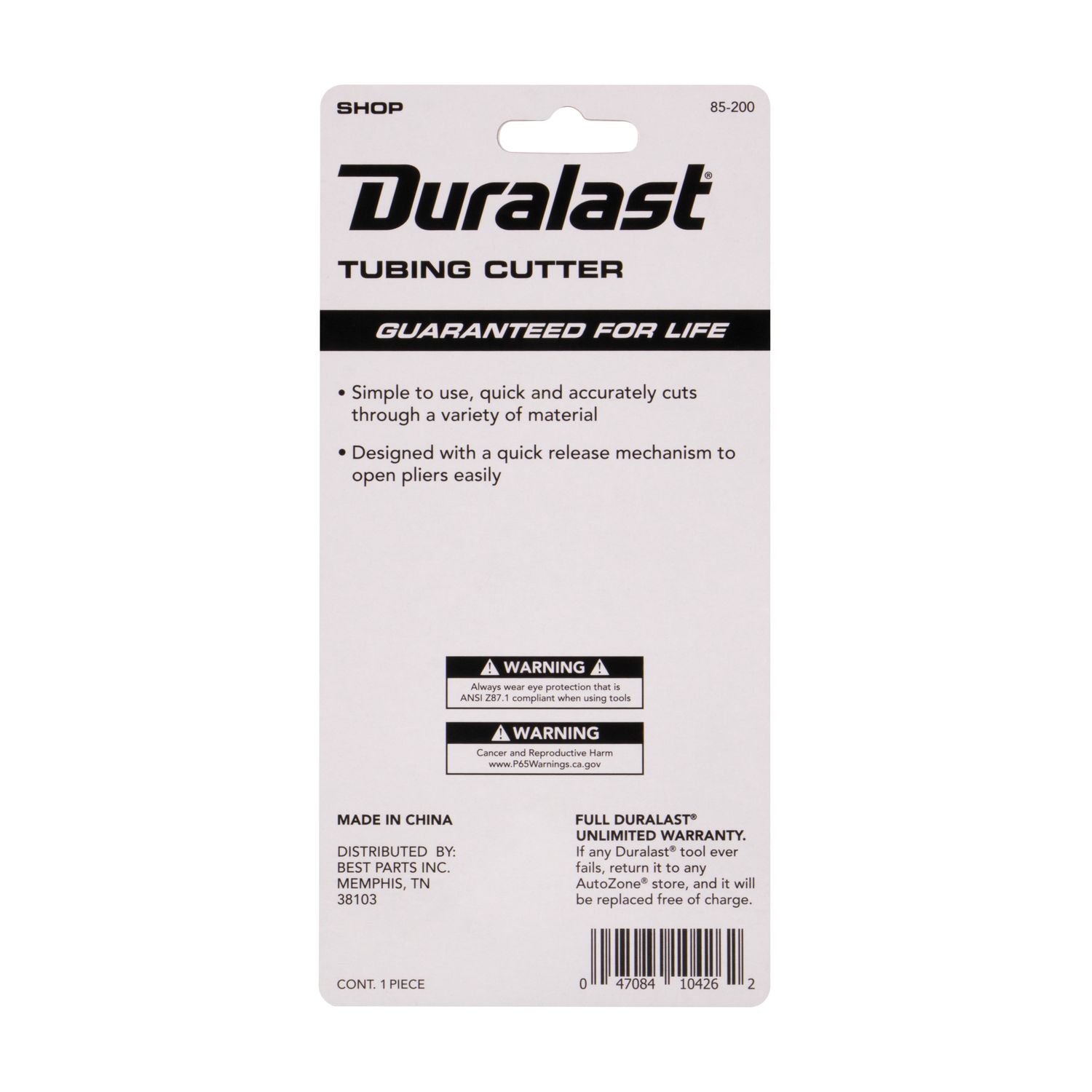 Duralast Heavy Duty Tubing Cutter
