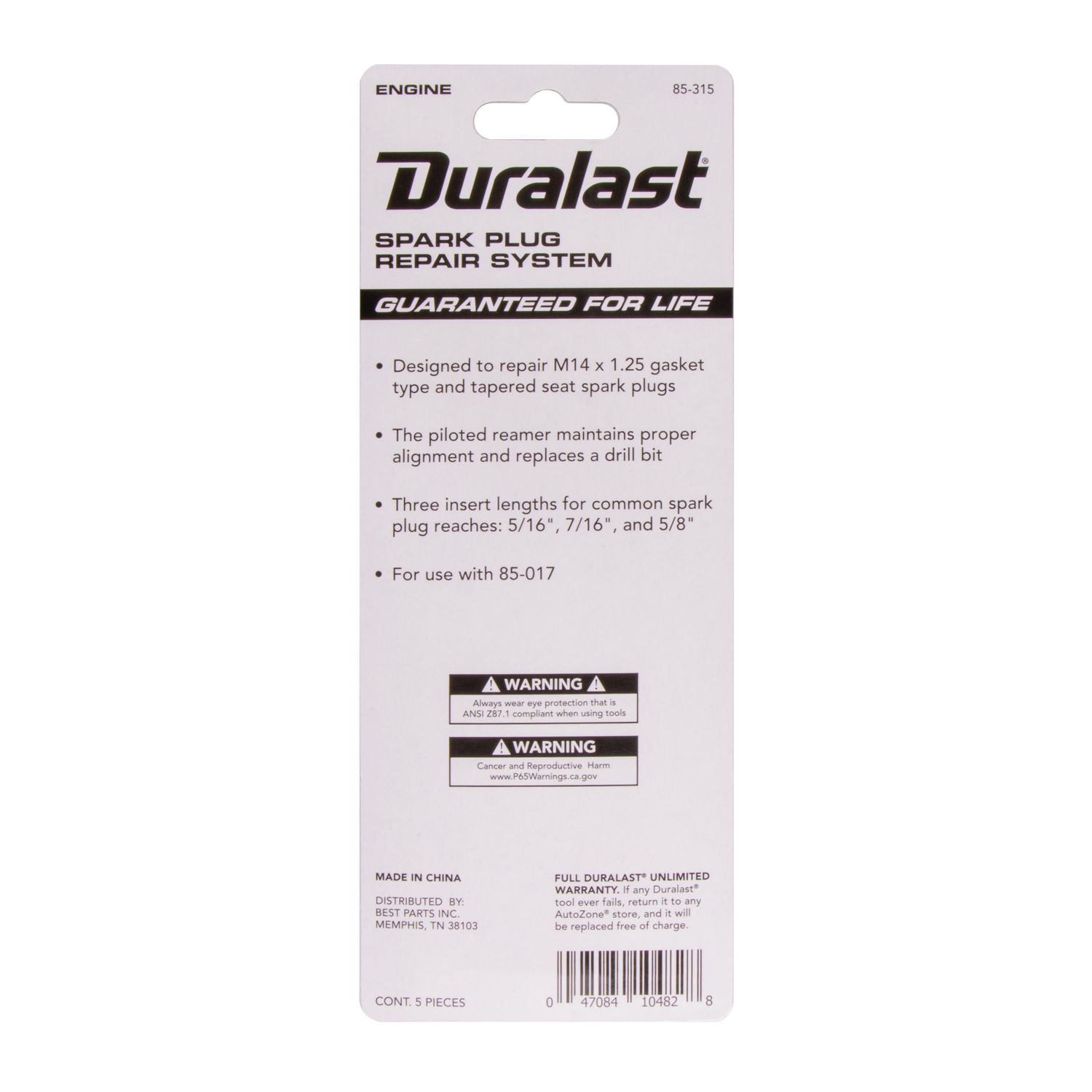 Duralast Spark Plug Thread Repair Taper