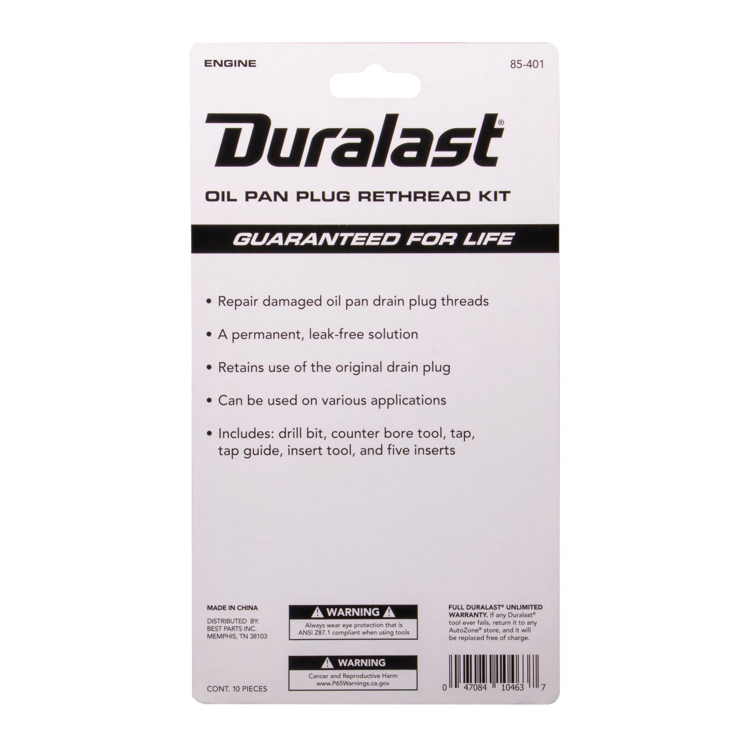 Duralast Oil Drain Pan Repair Kit