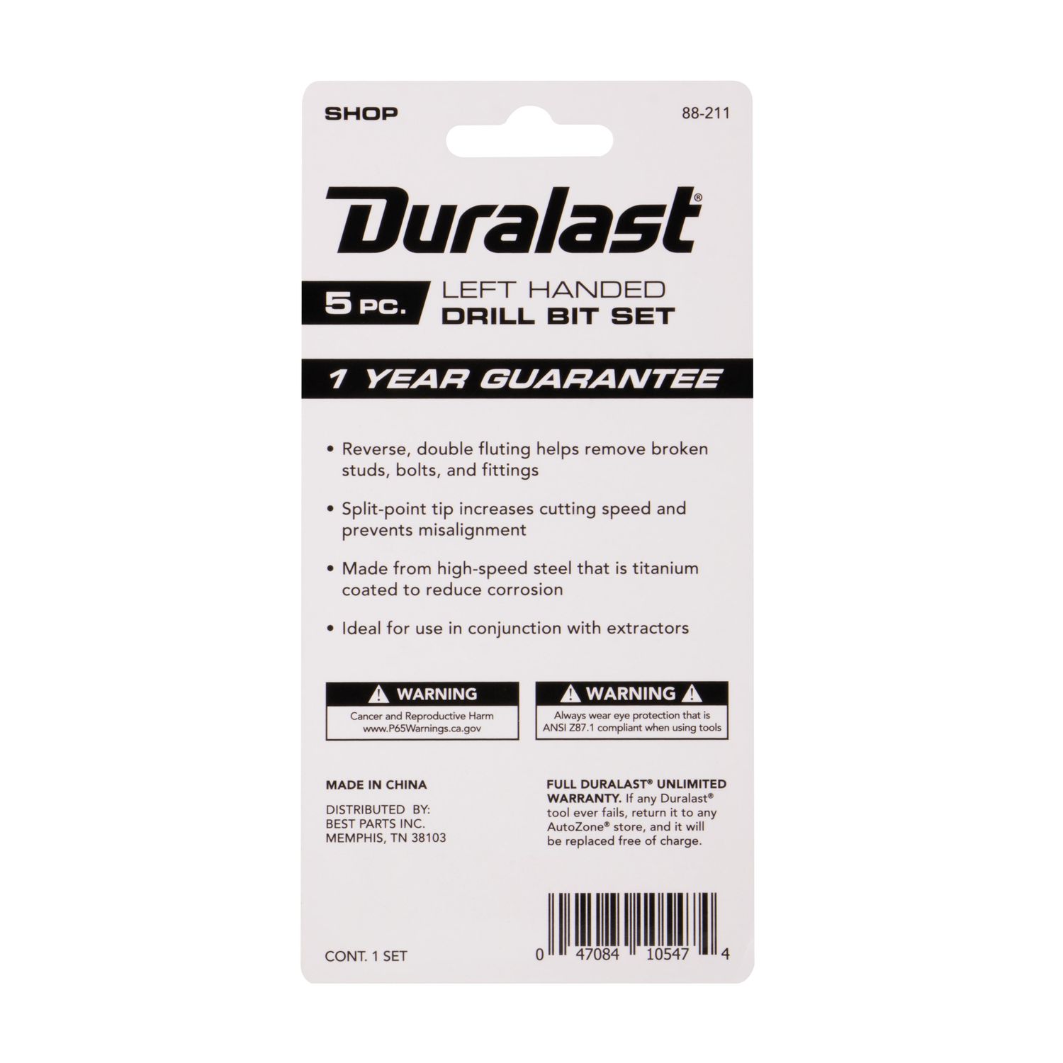 Duralast Left Hand Drill Bit Set
