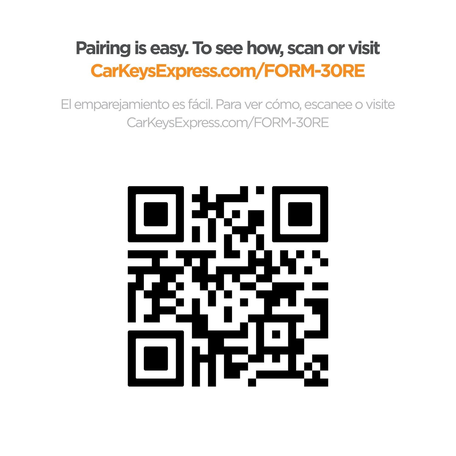 Car Keys Express Keyless Entry Transmitter FORM30RE