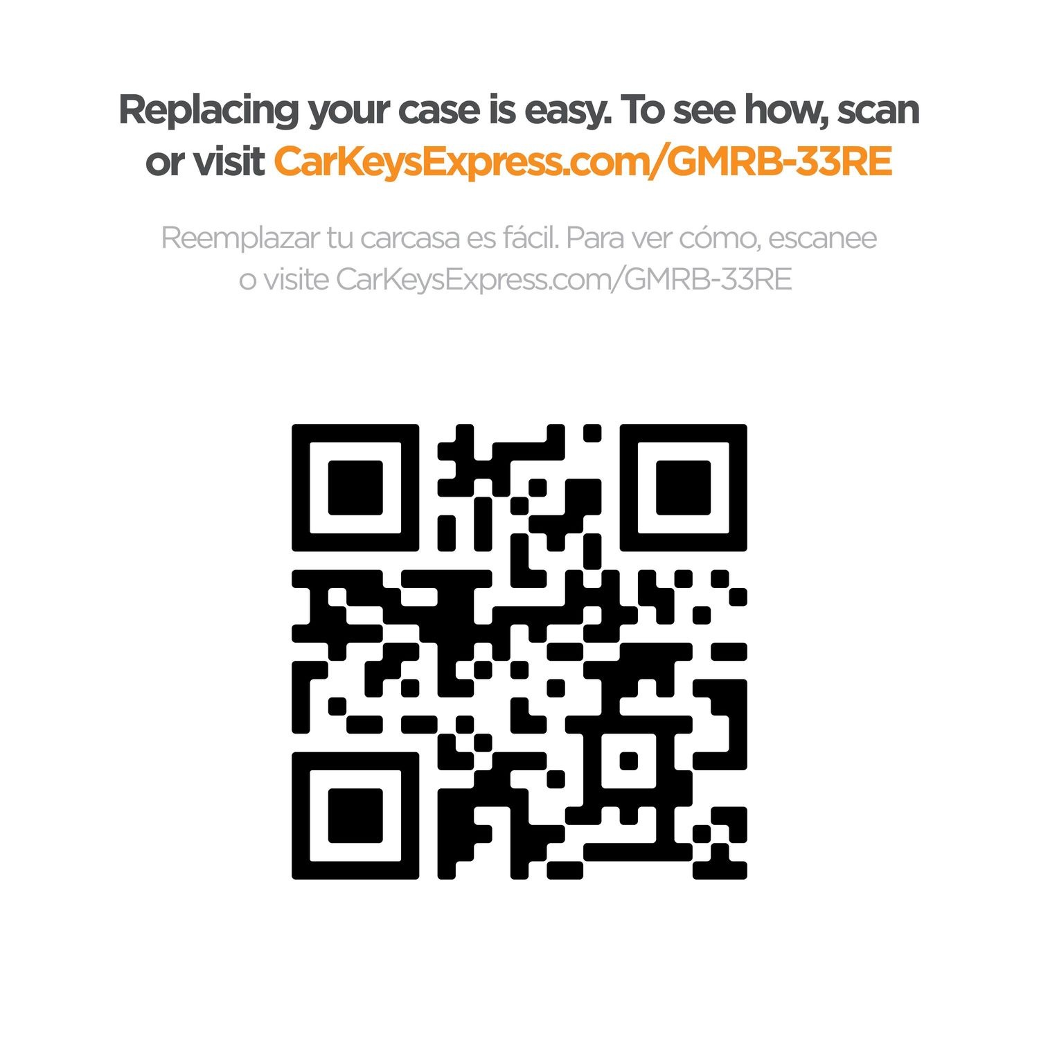 Car Keys Express Keyless Remote Case GMRB-33RE