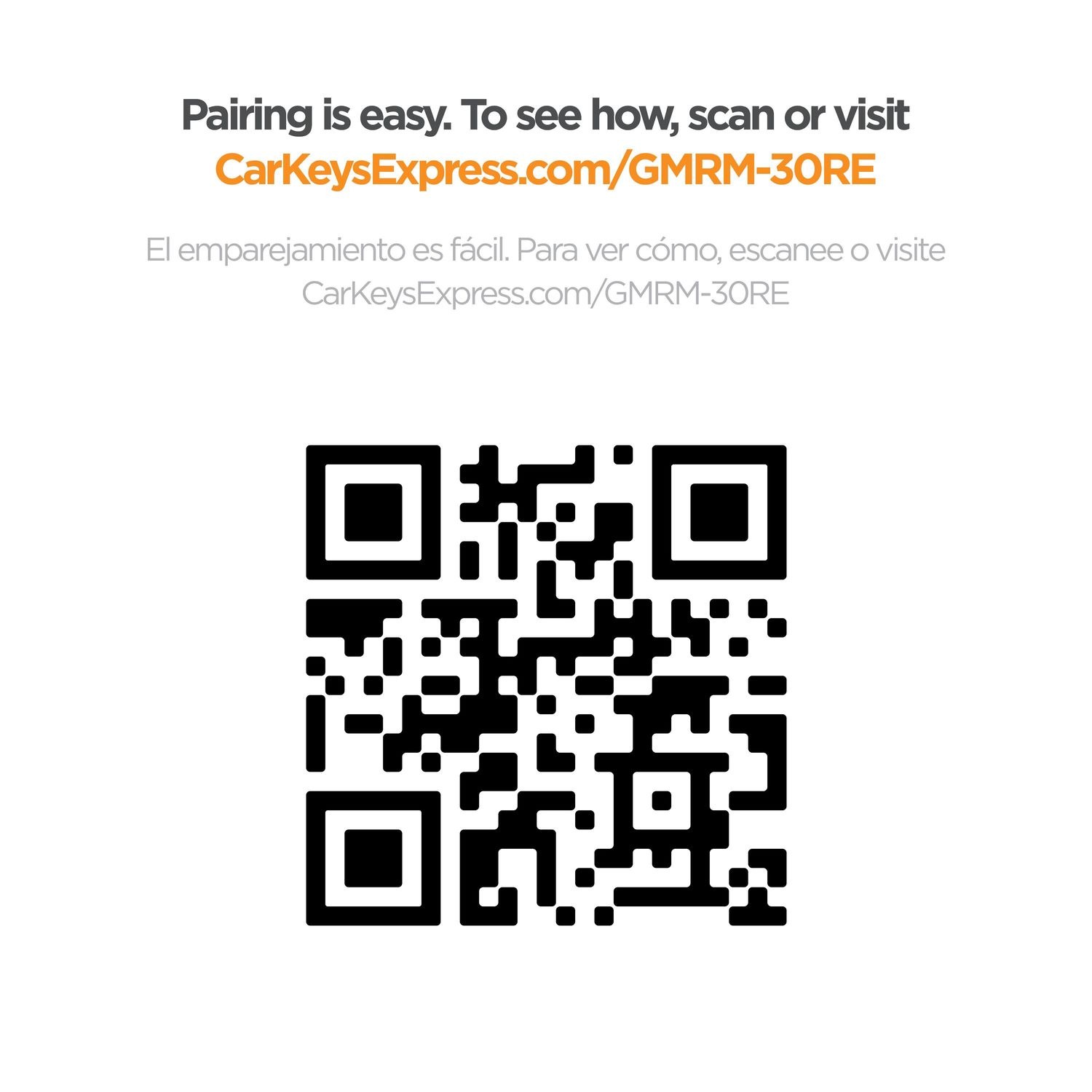 Car Keys Express Keyless Entry Transmitter GMRM30RE