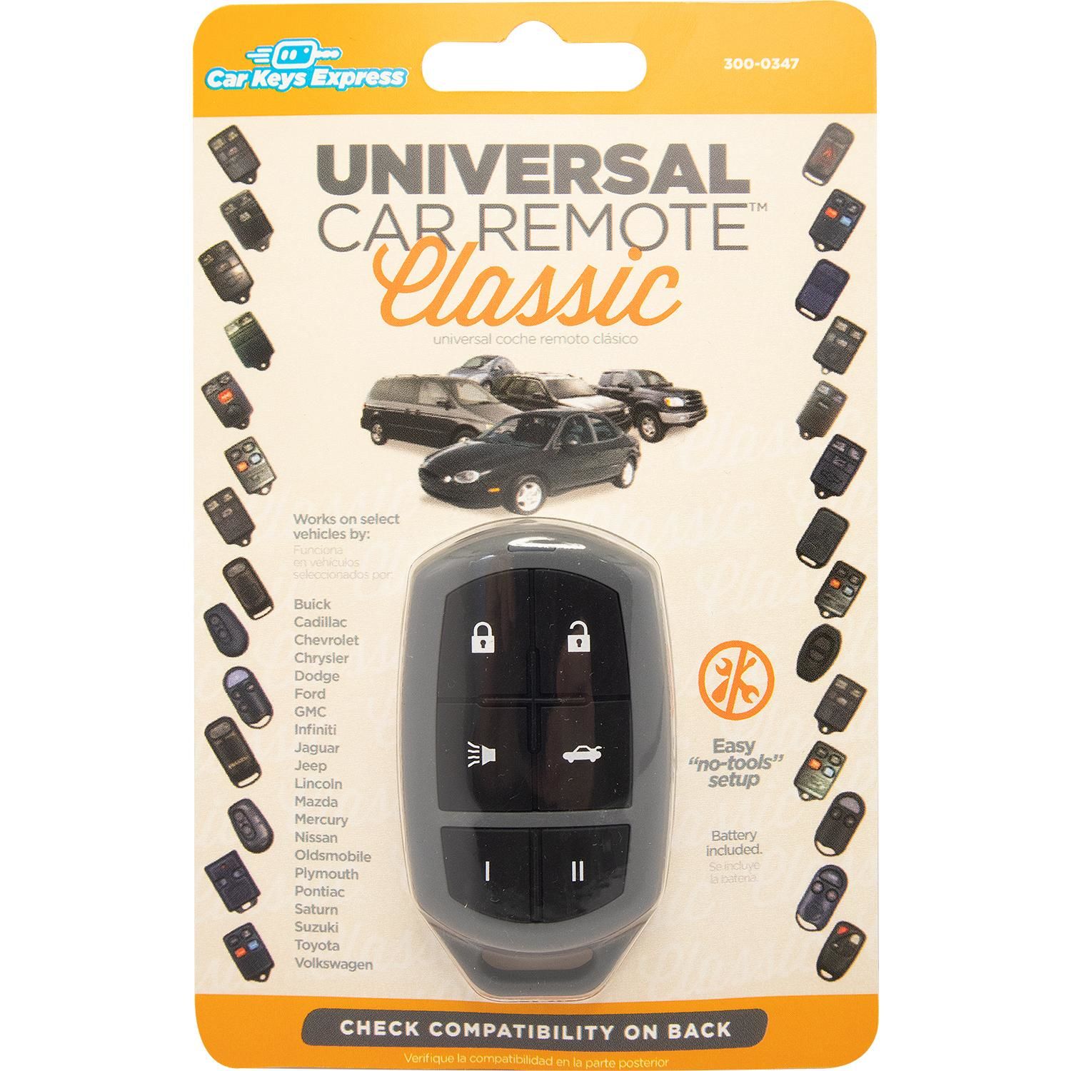 Car Keys Express Keyless Entry Transmitter UFCRCLASSIC