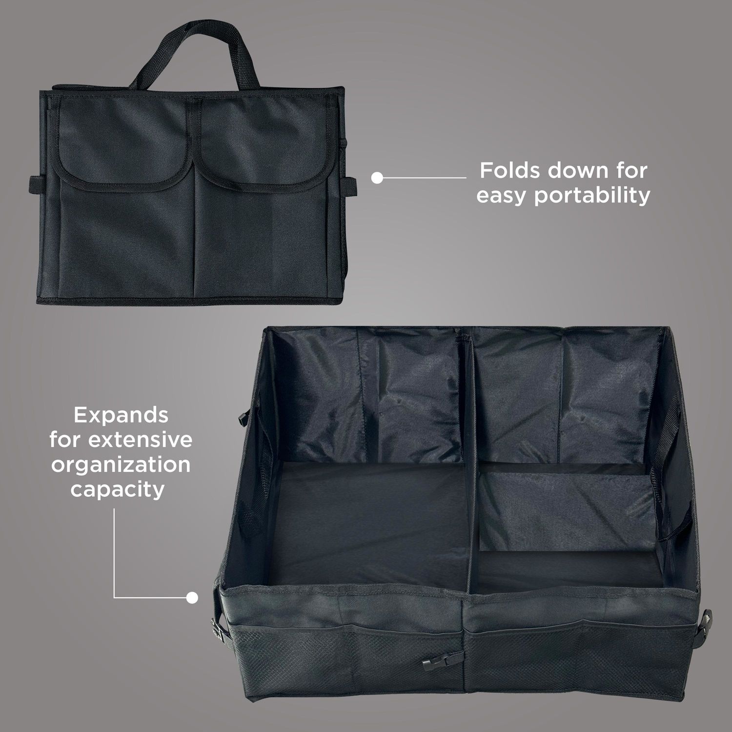 YupBizauto Back Seat Organizer – Multi-Pocket Car Storage Bag, Black - View #9