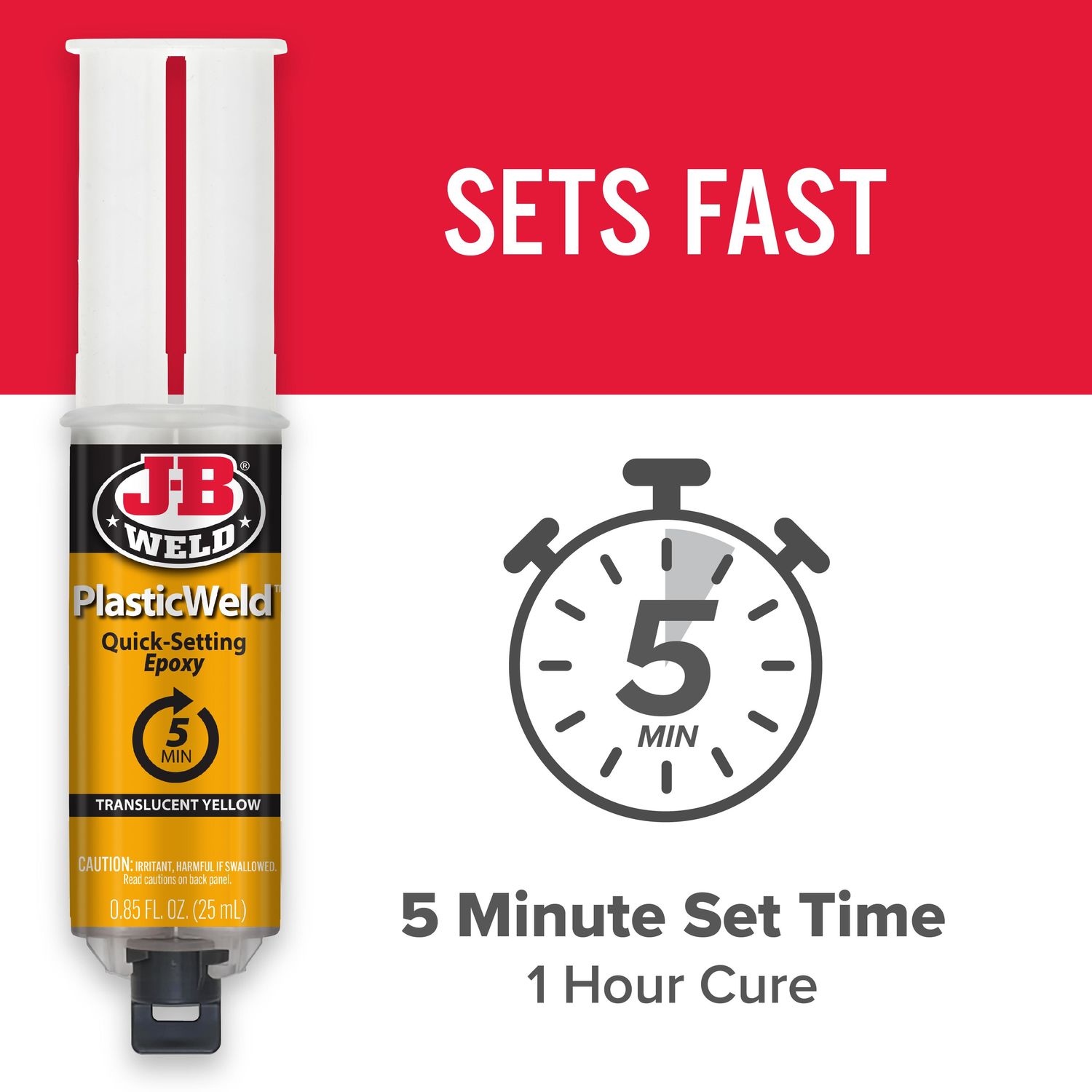 インスタントフィルム ジョンハン J-B Weld PlasticWeld Epoxy Syringe .85oz