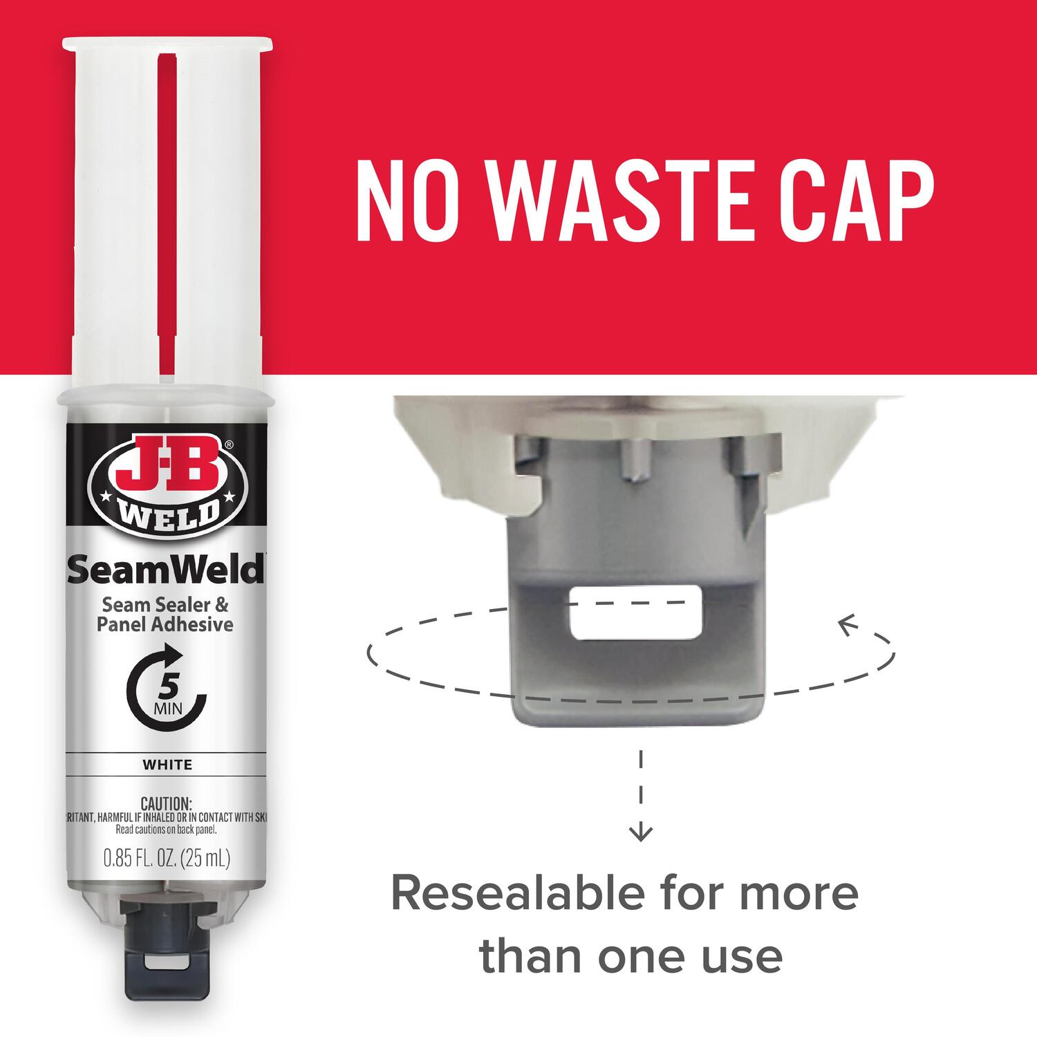 JB Weld SeamWeld Seam Sealer and Panel Adhesive Syringe
