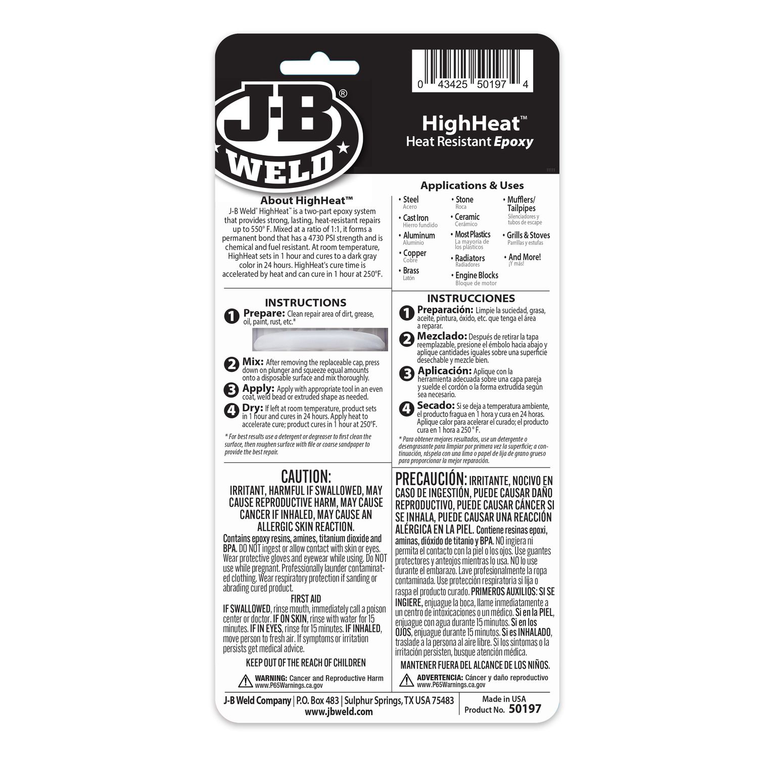 J-B WELDX Plastic Weld White Epoxy Adhesive at