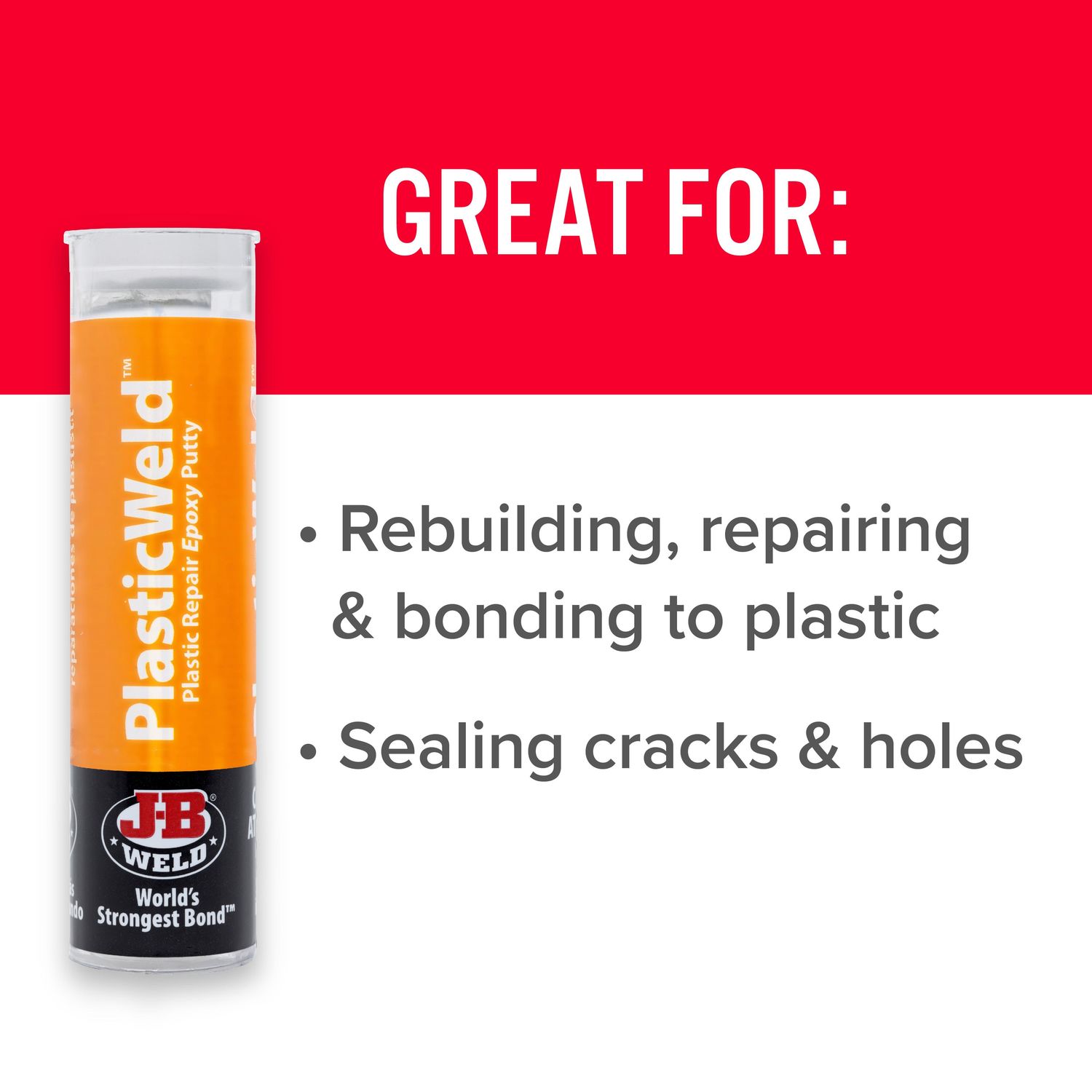 J-B Weld Plastic Weld Putty Stick