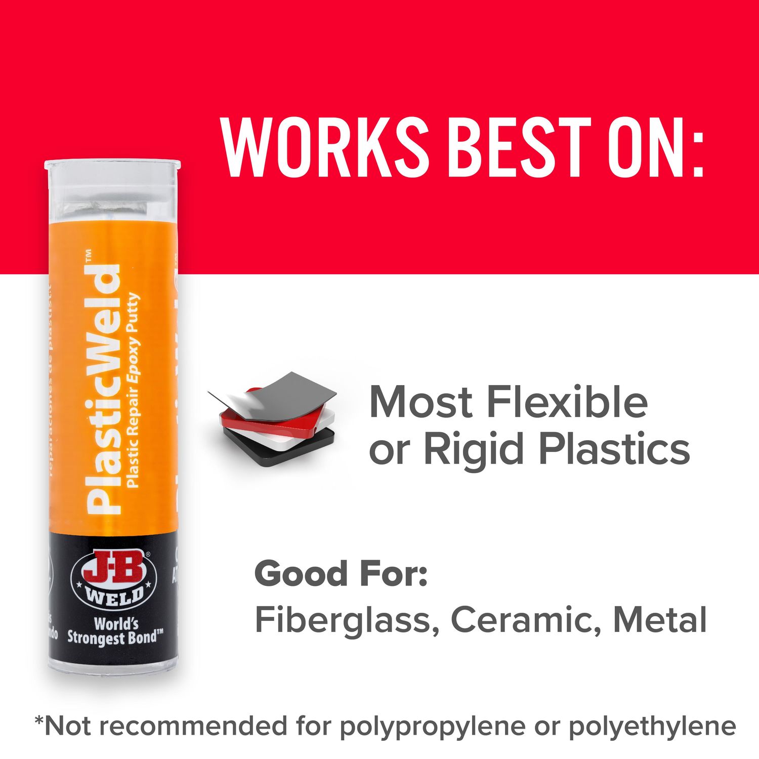 J-B Weld Plastic Weld Putty Stick