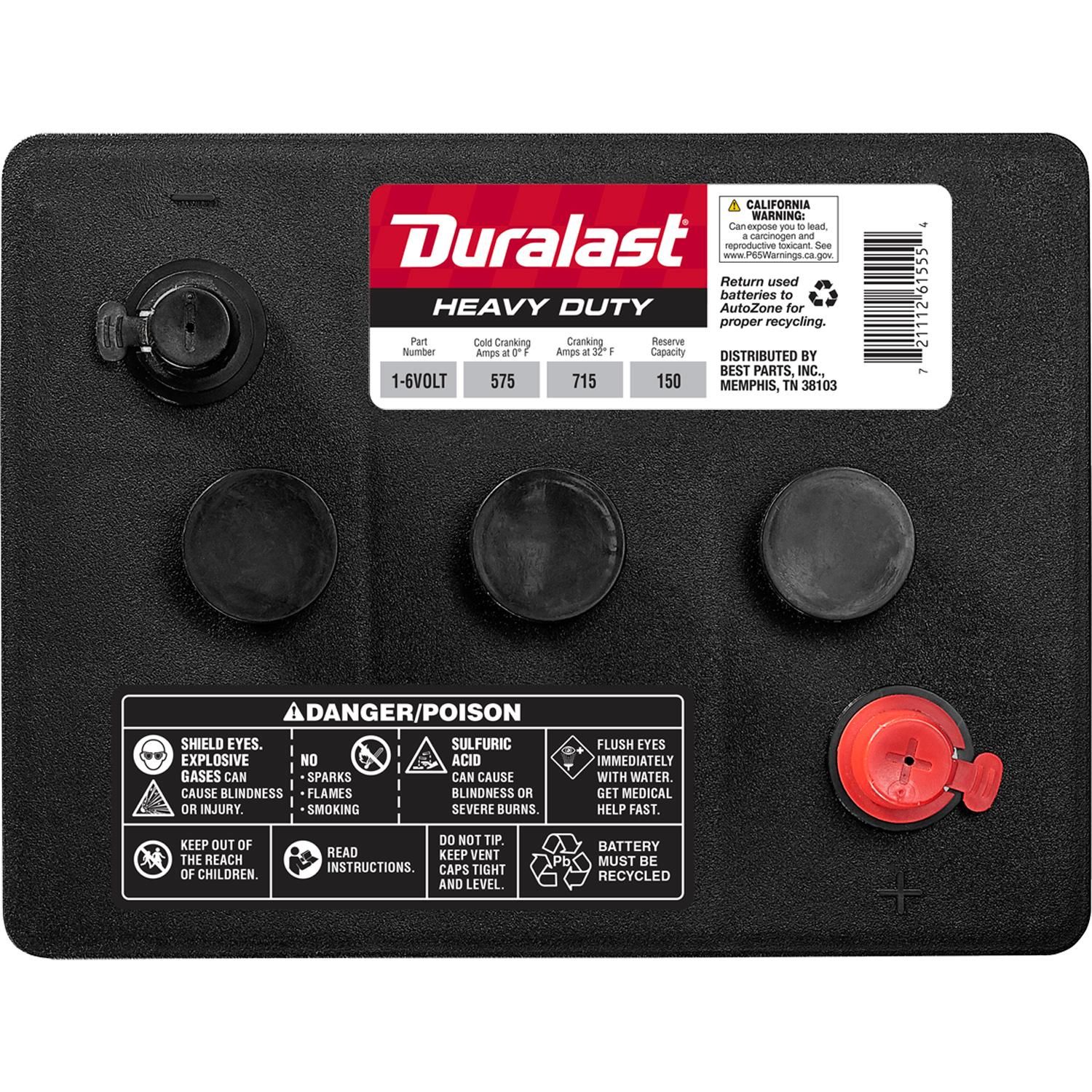 Duralast Battery 16VOLT Group Size 1 575 CCA