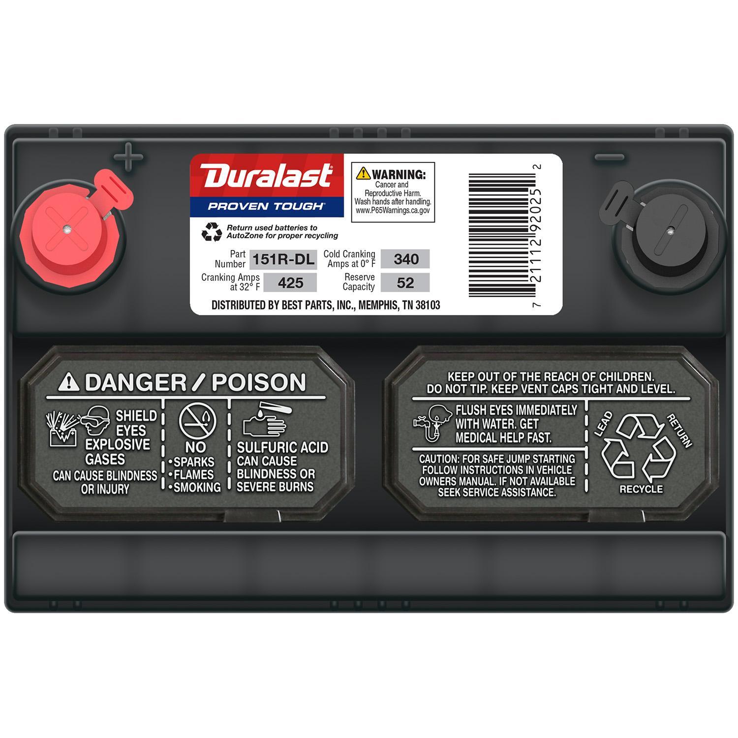 Duralast Group Size 151R Battery 151R-DL