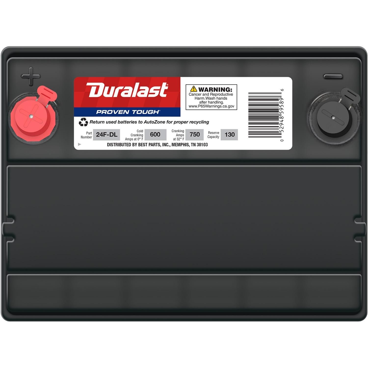 Duralast Battery BCI Group Size 24F 600 CCA 24F-DL