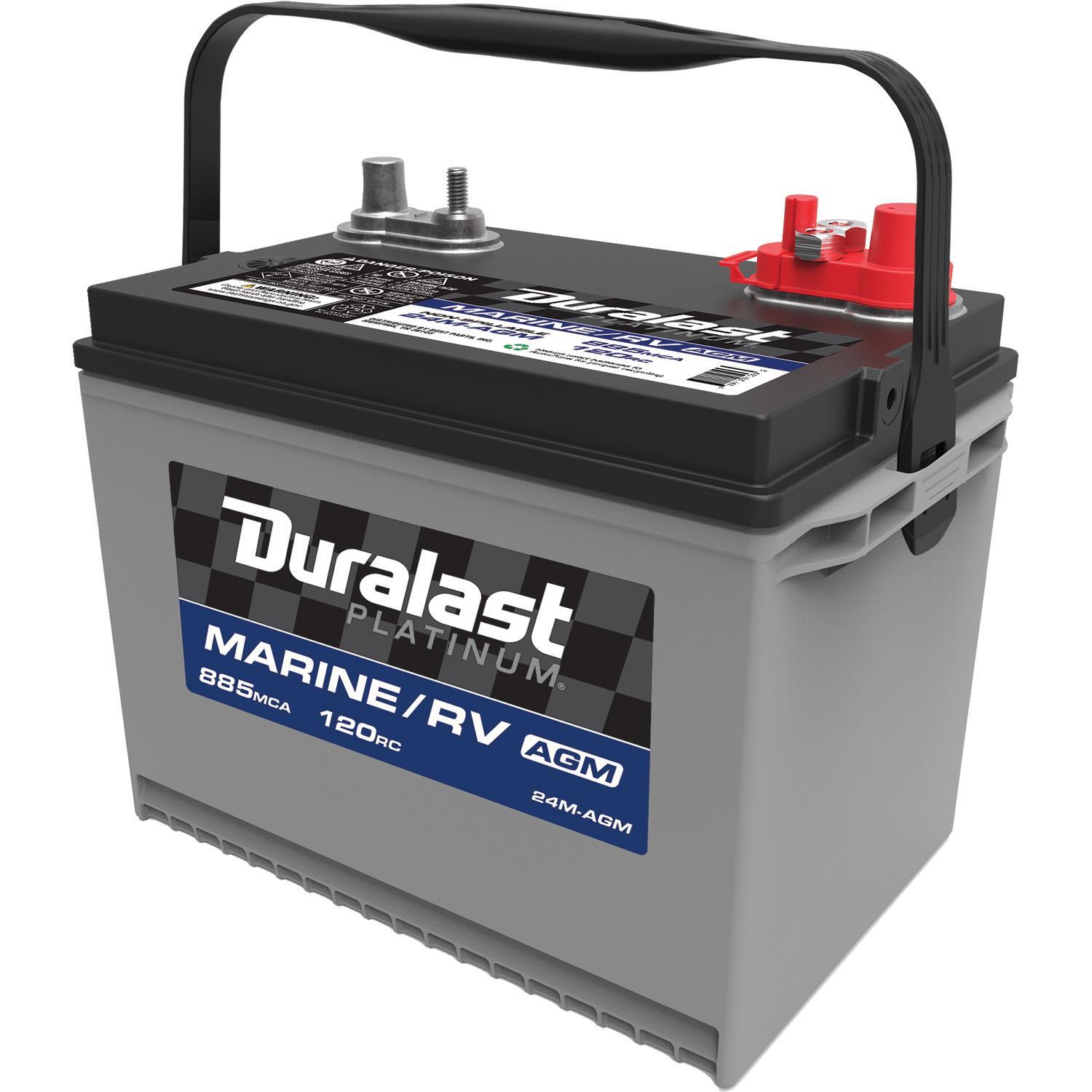 Duralast Platinum AGM Group Size 24 Dual Purpose Marine and RV Battery