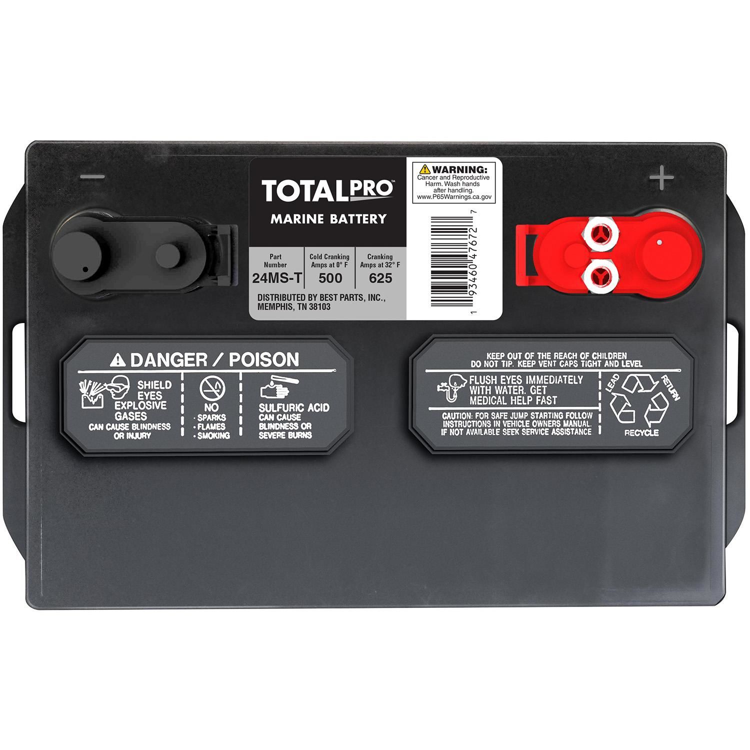 TotalPro Group Size 24 Dual Purpose Marine and RV Battery 500 CCA 625 MCA