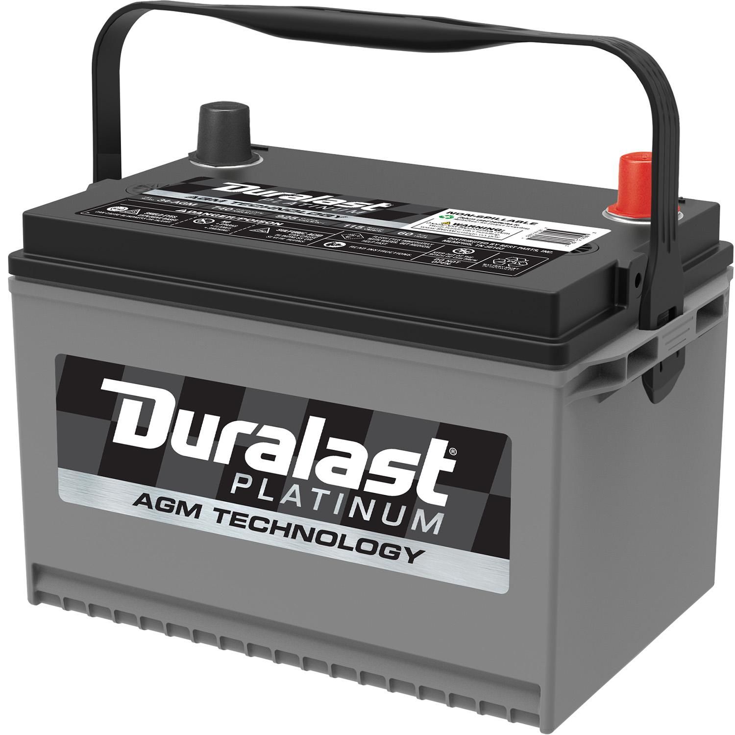 Duralast Platinum AGM Battery 34AGM Group Size 34 740 CCA