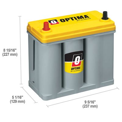 Optima Yellow Top AGM Battery BCI Group Size 24R 450 CCA 46B24R