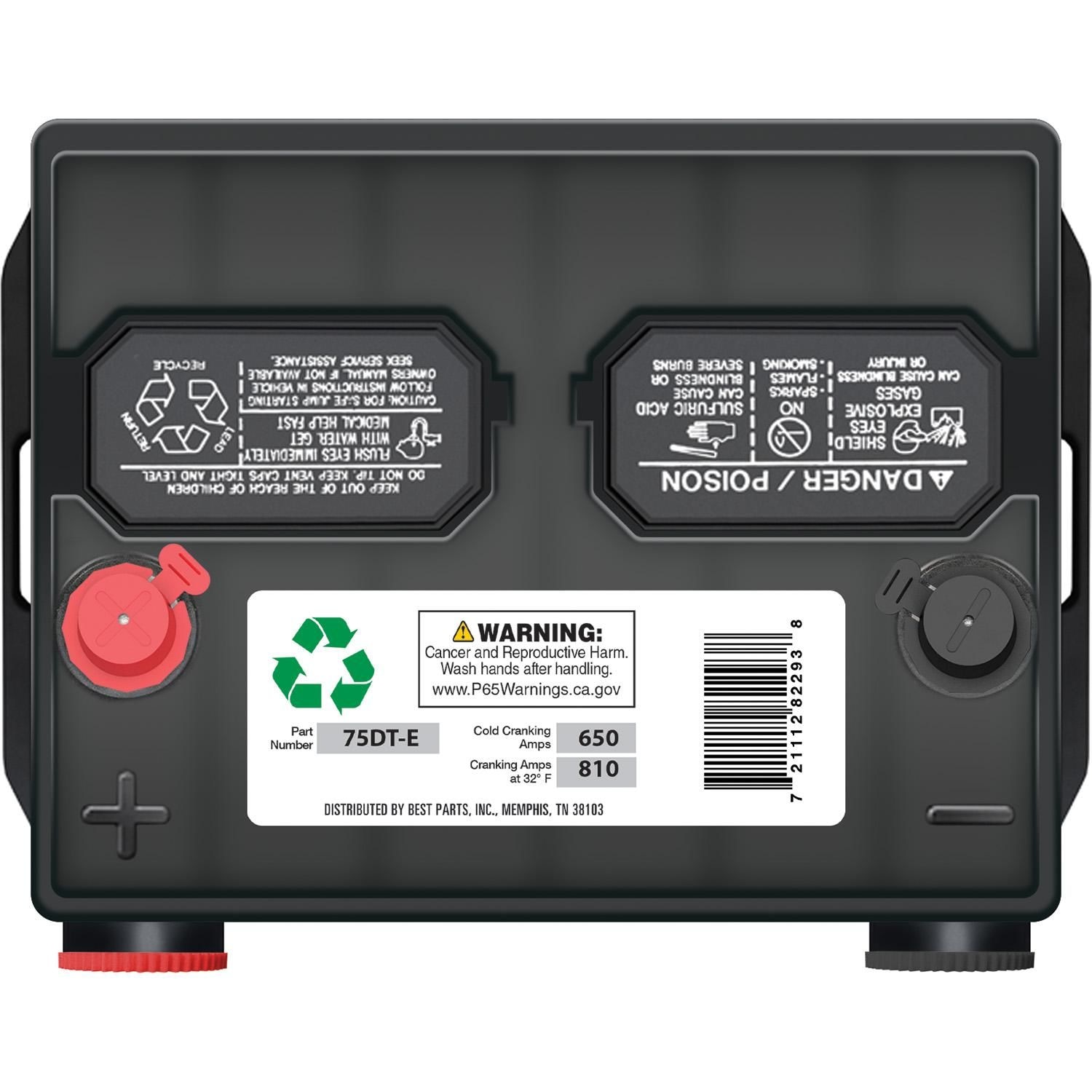 Econocraft Battery BCI Group Size 75DT 650 CCA 75DT-E