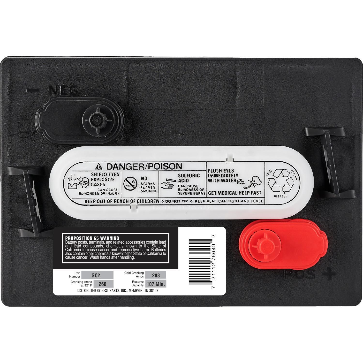 Duralast Group GC2 6V Golf Cart Battery