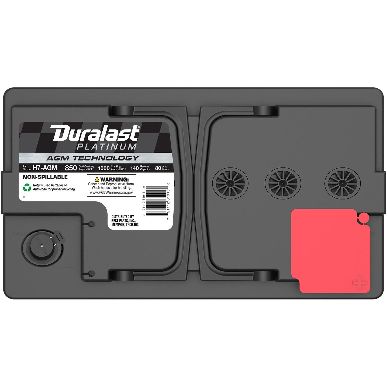 Duralast Platinum AGM Battery BCI Group Size 94R 850 CCA H7AGM