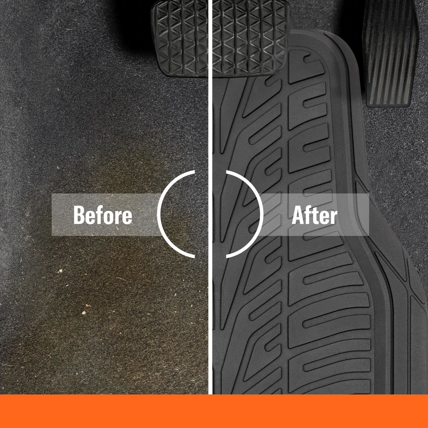 ProElite Black Universal Floor Mat Set