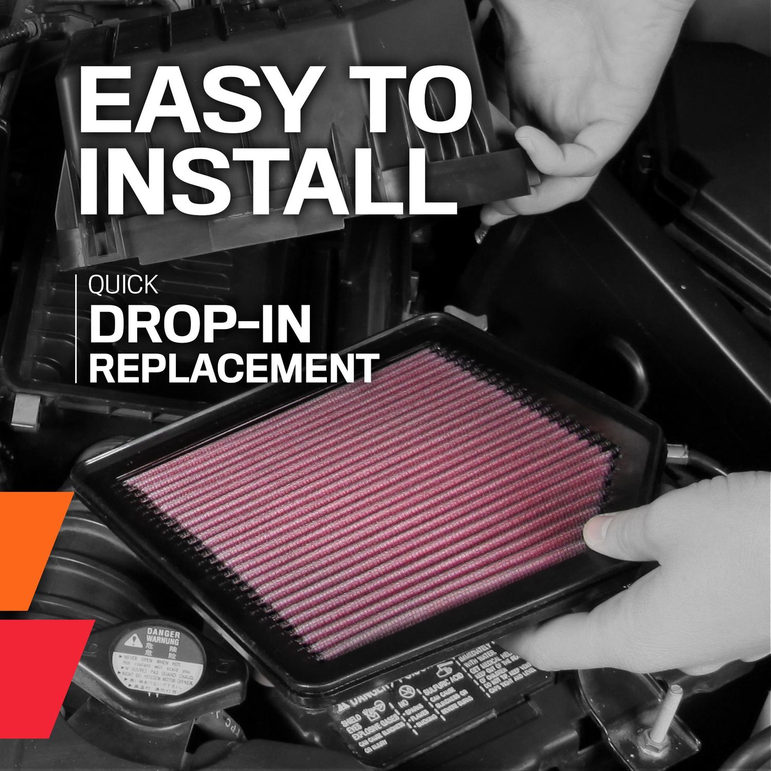 K&N E-3340 High Performance Air Filter - Washable, Reusable, Increases Horsepower & Acceleration - View #12